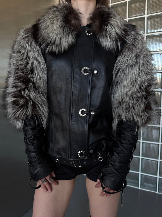 Vintage leather jacket TWINKLING GLOBAL