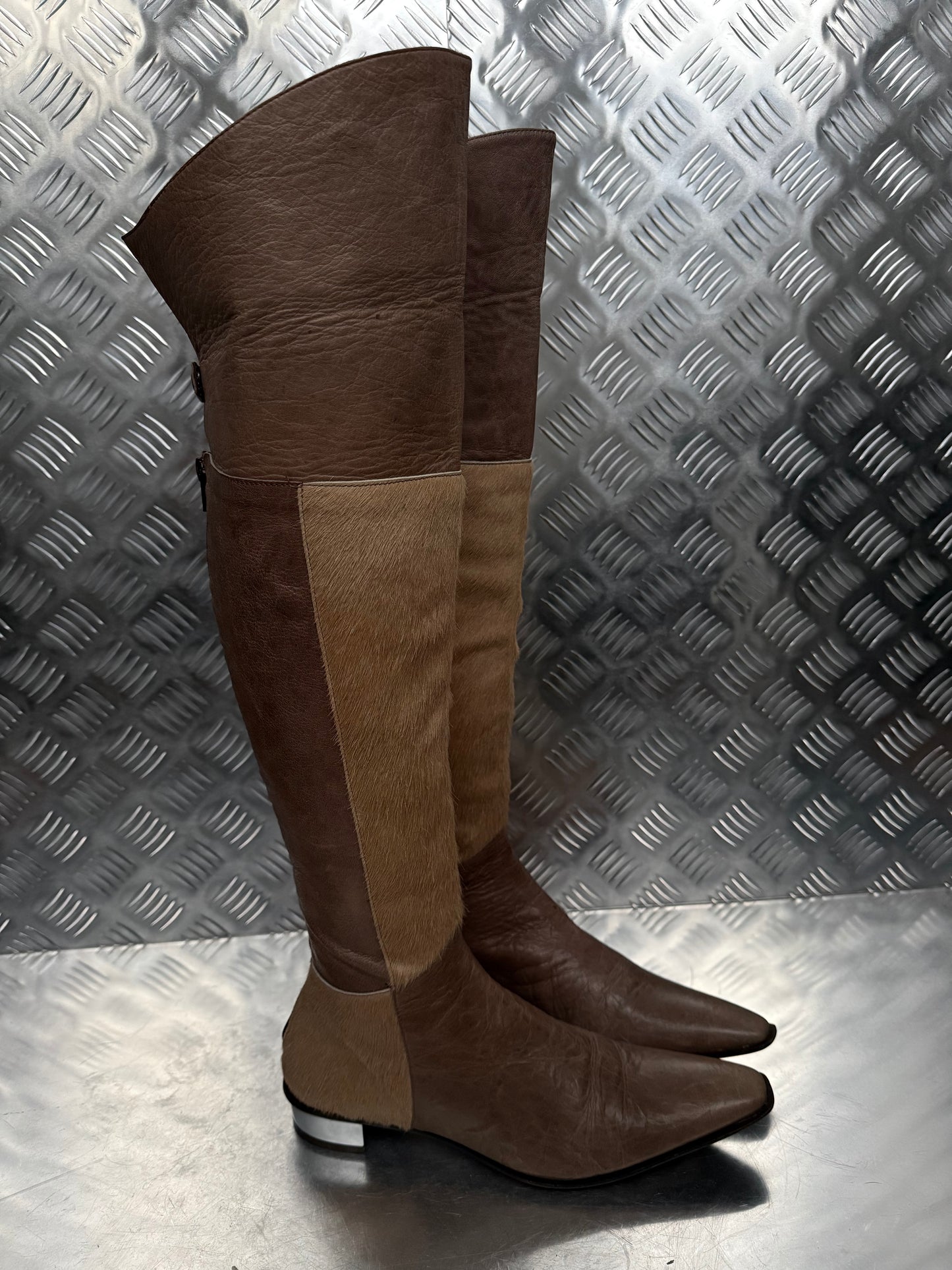 Vintage over-the-knee leather boots Andrea Lattanzi TWINKLING GLOBAL