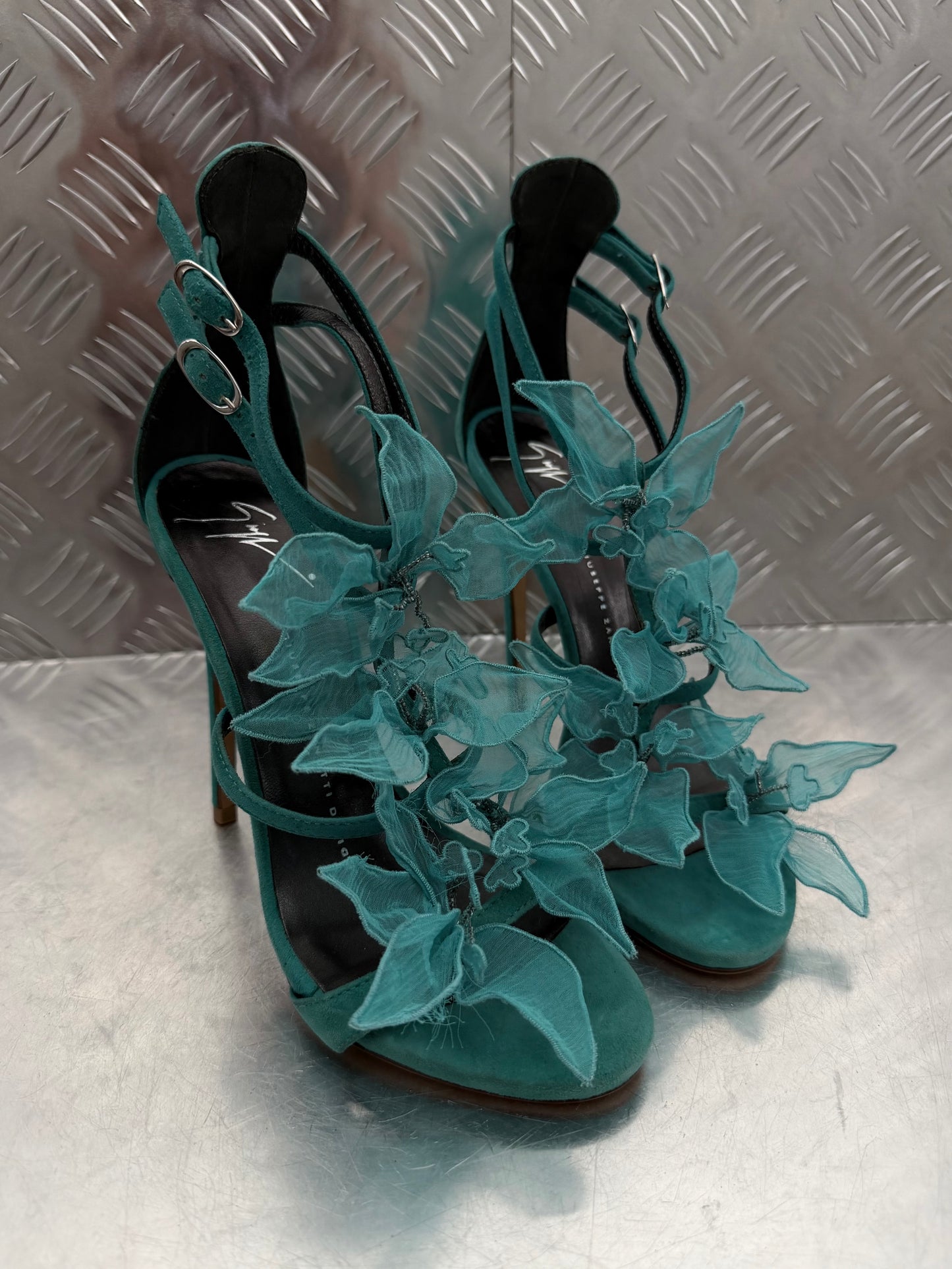 Vintage Giuseppe Zanotti floral heels TWINKLING GLOBAL