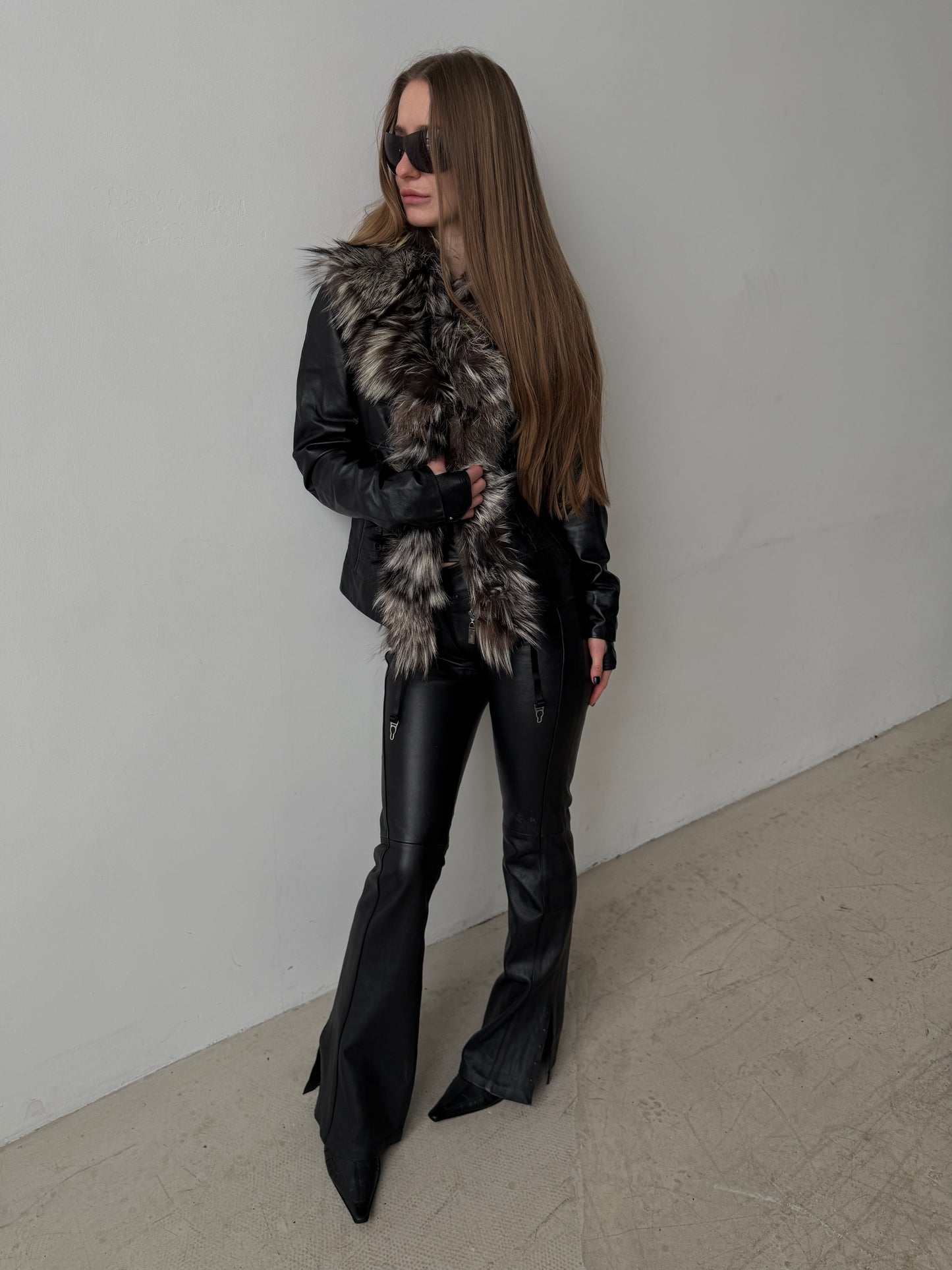 Vintage leather jacket TWINKLING GLOBAL
