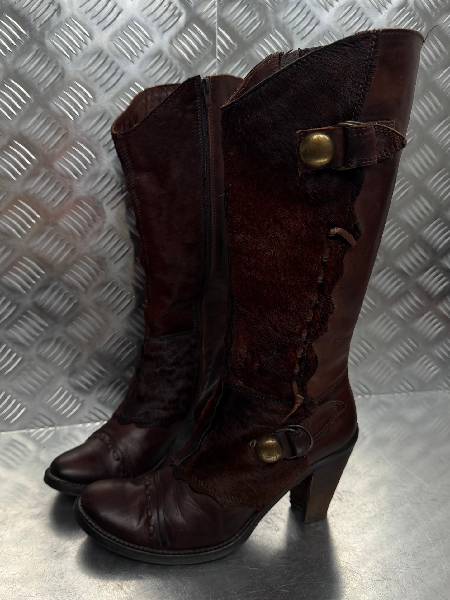 Vintage Italian leather cowboy boots TWINKLING GLOBAL
