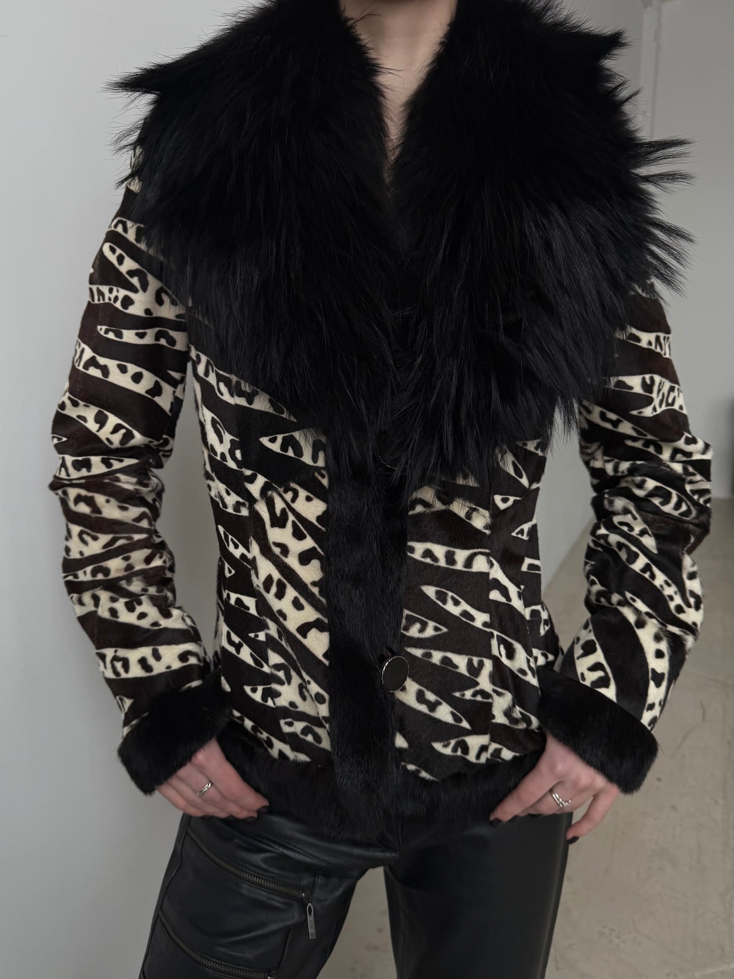 Vintage leather jacket TWINKLING GLOBAL