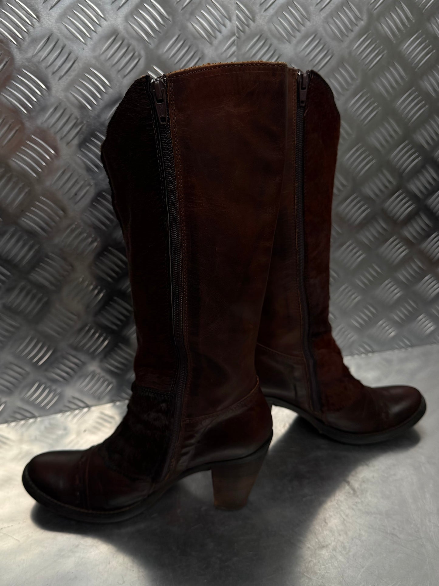 Vintage Italian leather cowboy boots TWINKLING GLOBAL