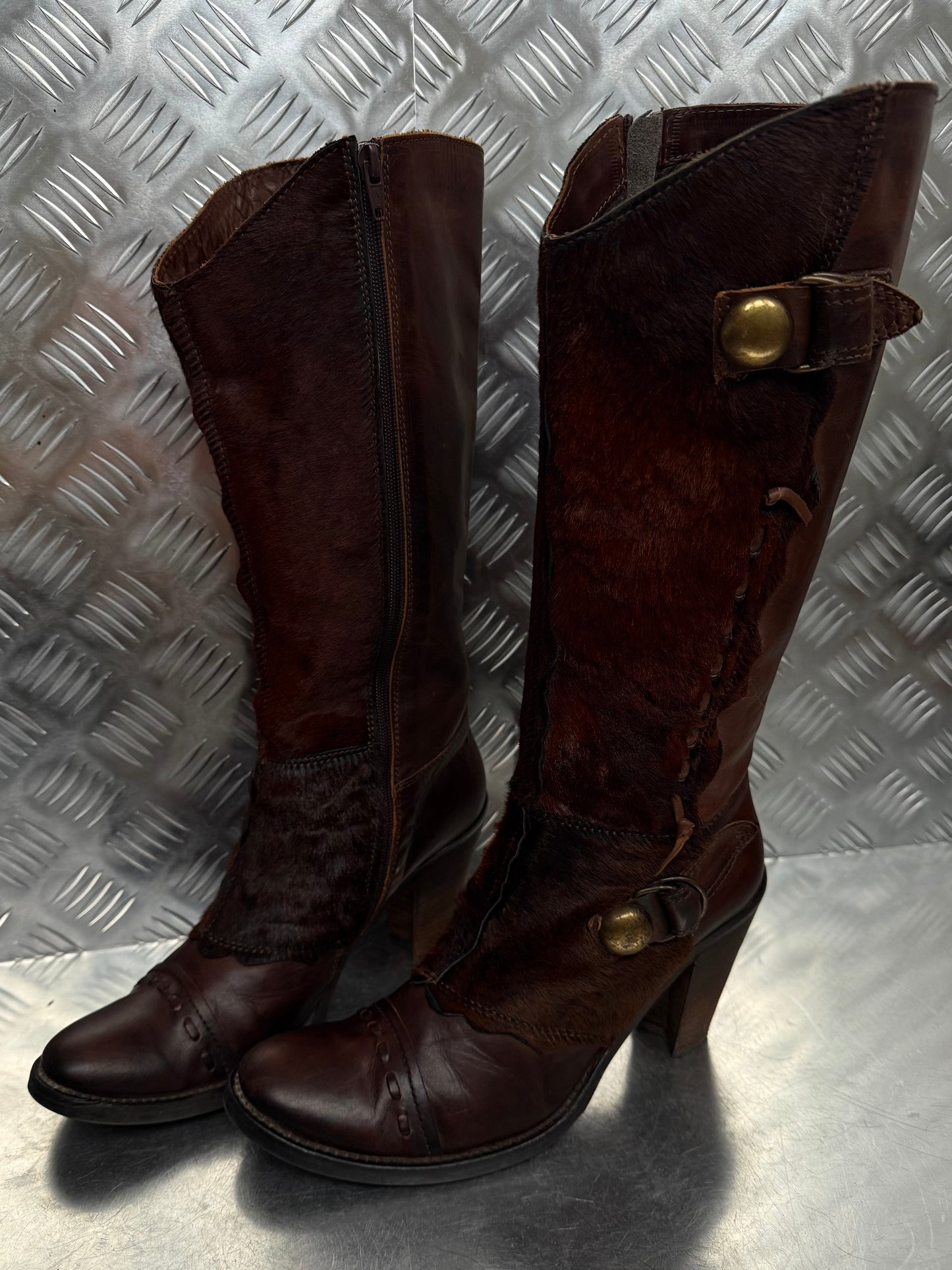 Vintage Italian leather cowboy boots TWINKLING GLOBAL