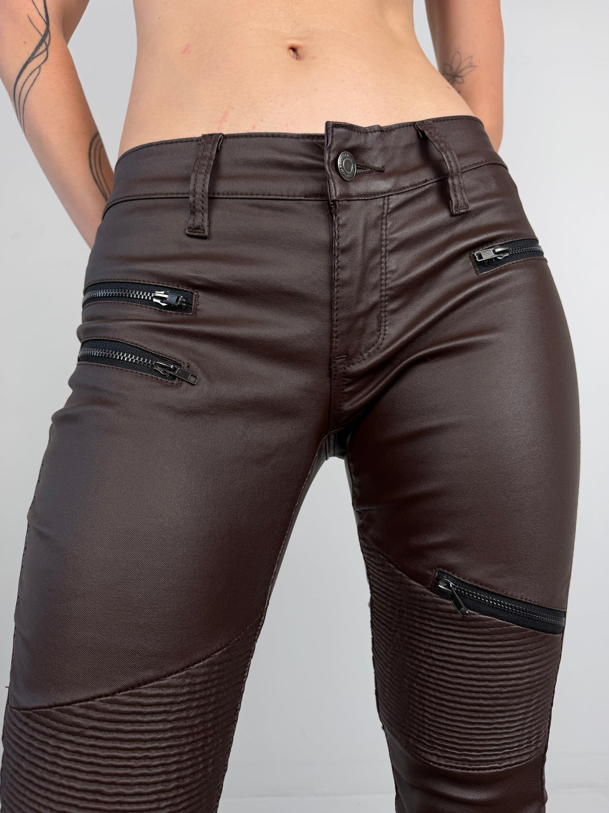 Brown stretch jeans TWINKLING GLOBAL