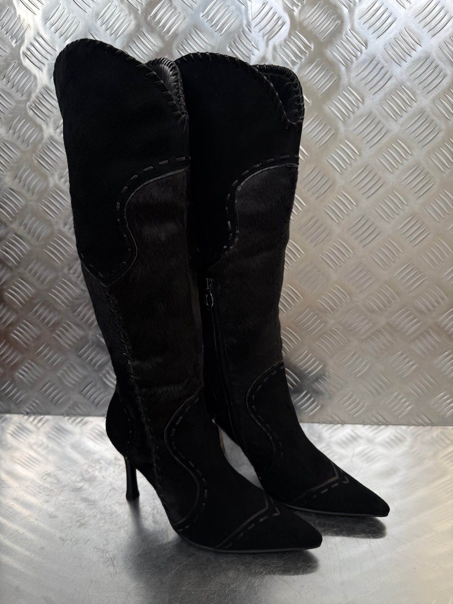 Vintage suede leather boots Twinkling Global