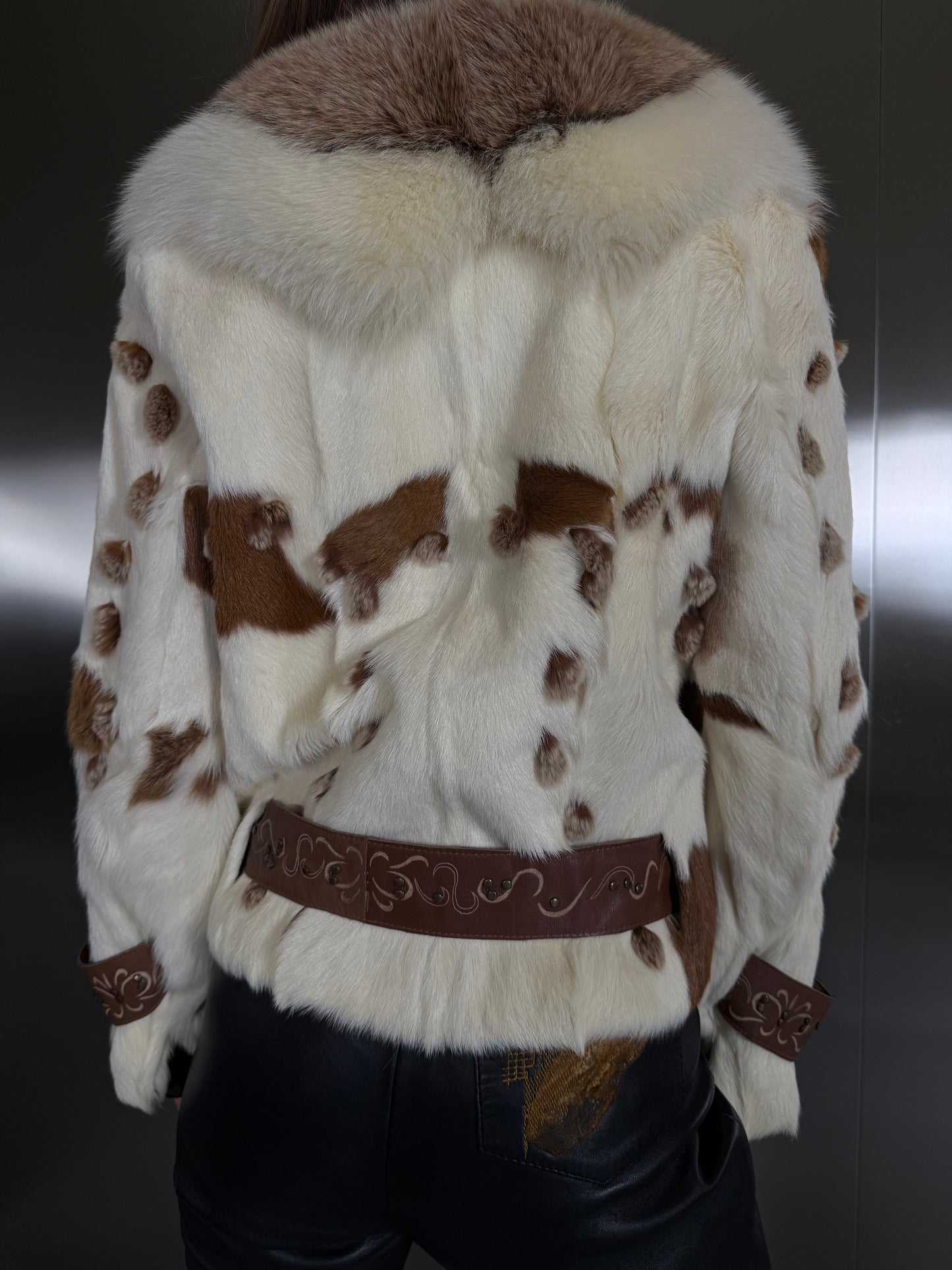 Vintage jacket with belt TWINKLING GLOBAL