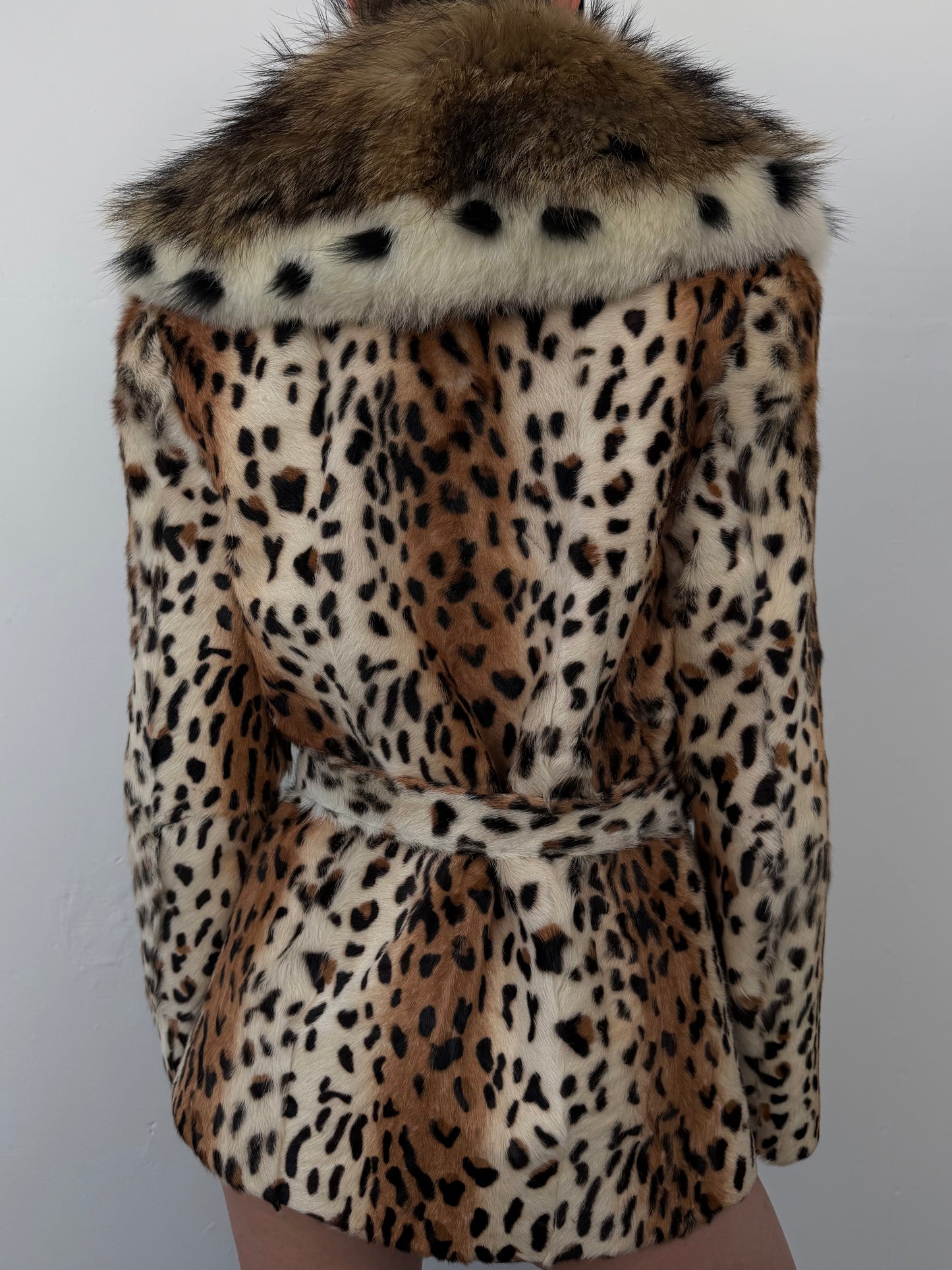 Vintage leopard faux fur coat TWINKLING GLOBAL