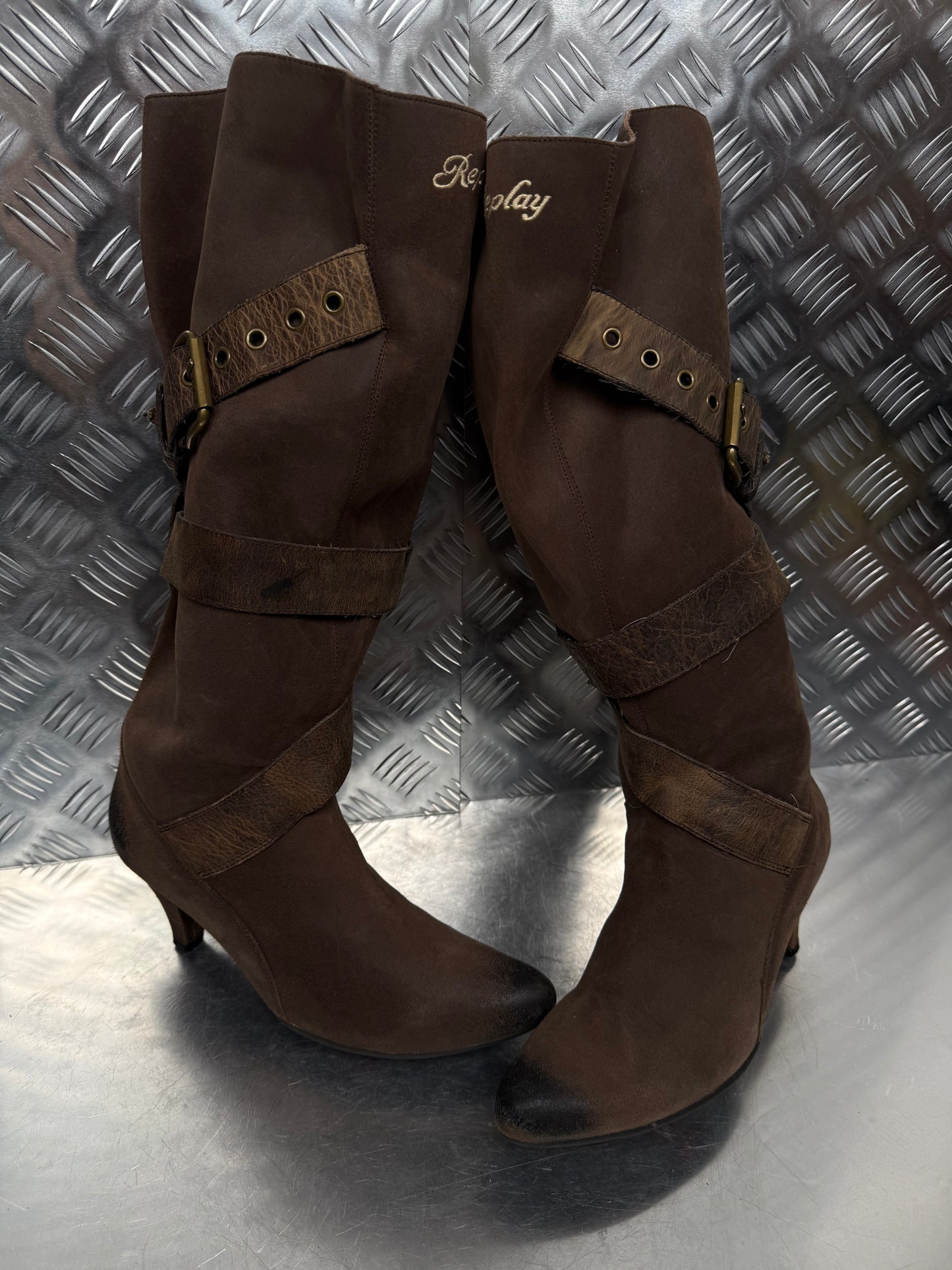 Vintage Replay leather cowboy boots TWINKLING GLOBAL