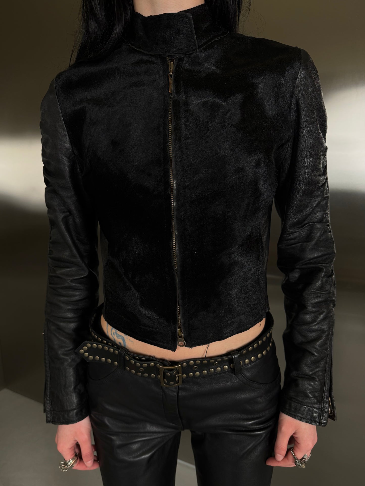Vintage leather jacket TWINKLING GLOBAL