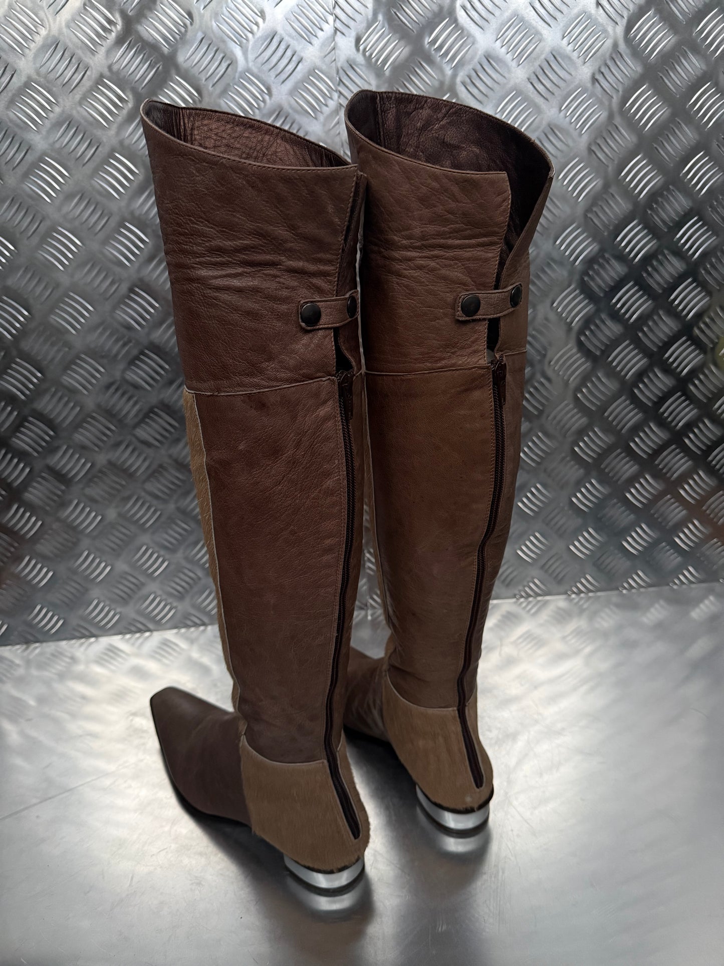 Vintage over-the-knee leather boots Andrea Lattanzi TWINKLING GLOBAL
