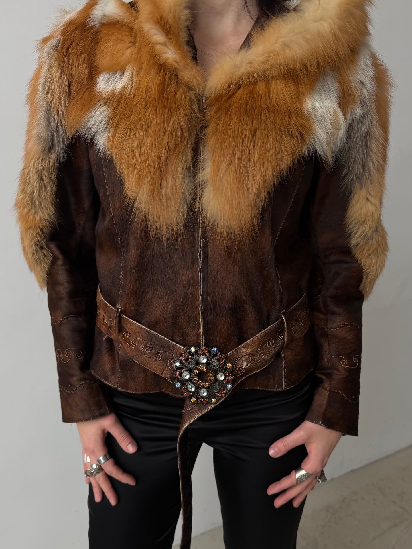Vintage leather jacket TWINKLING GLOBAL