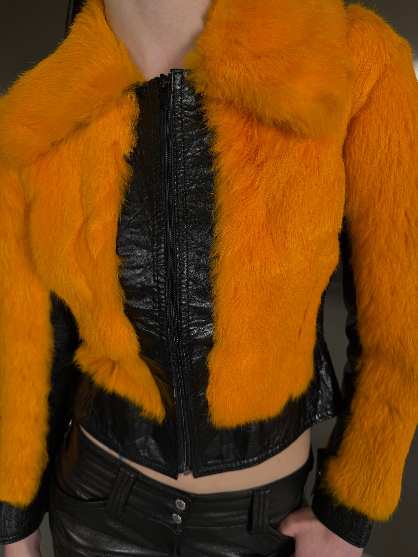 Vintage leather jacket TWINKLING GLOBAL