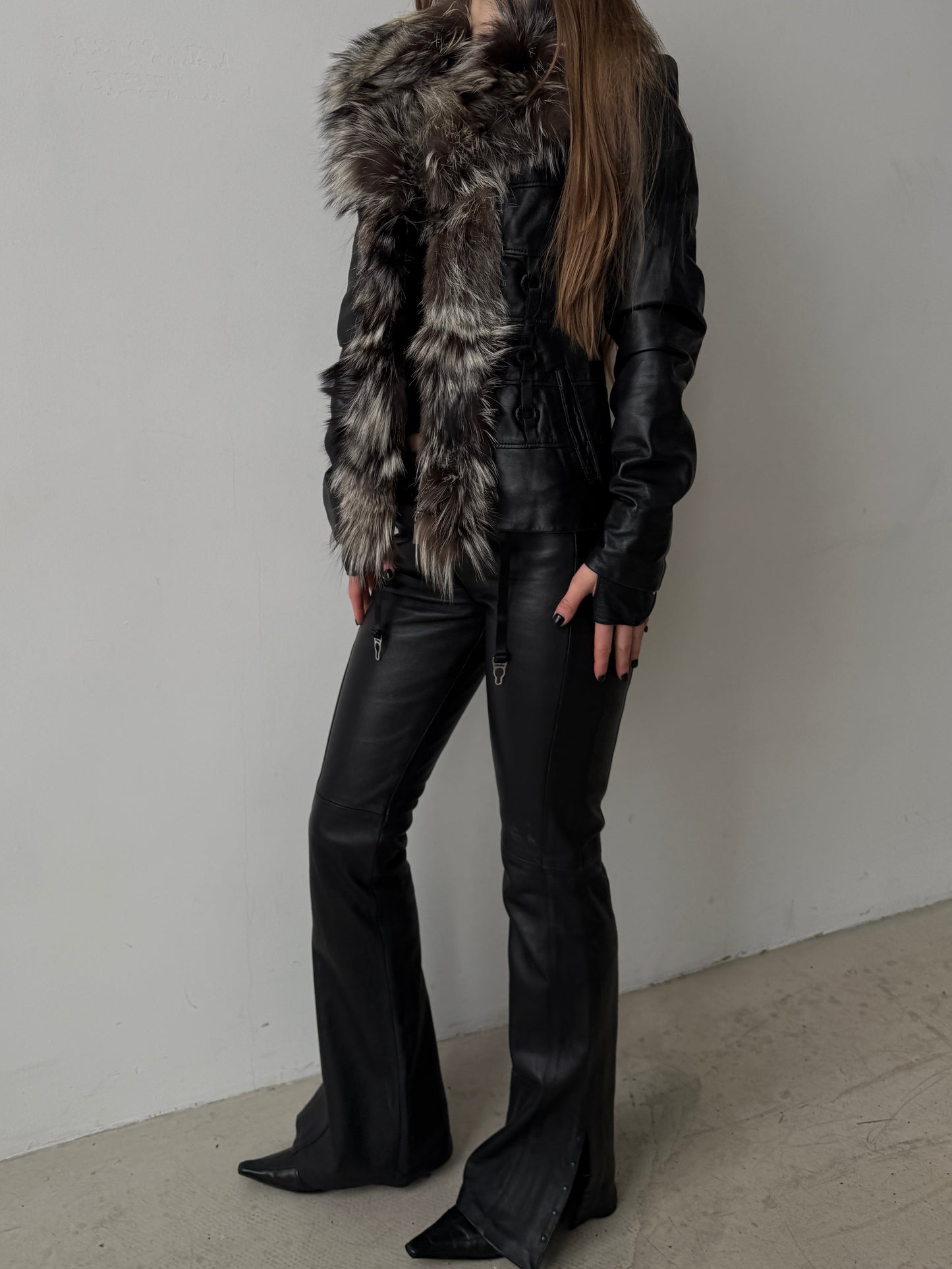 Vintage leather jacket TWINKLING GLOBAL