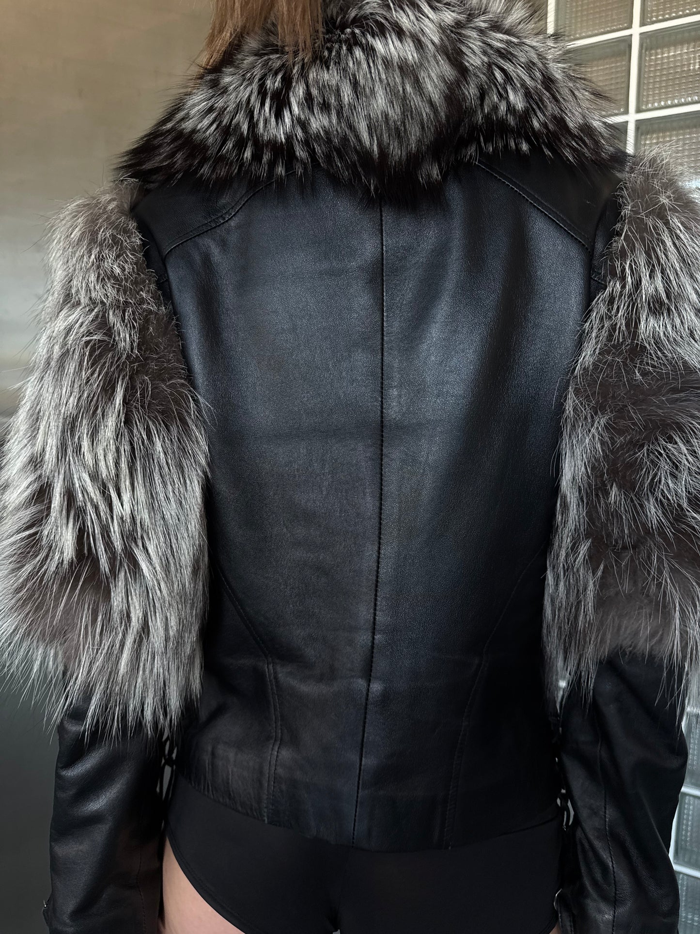 Vintage leather jacket TWINKLING GLOBAL