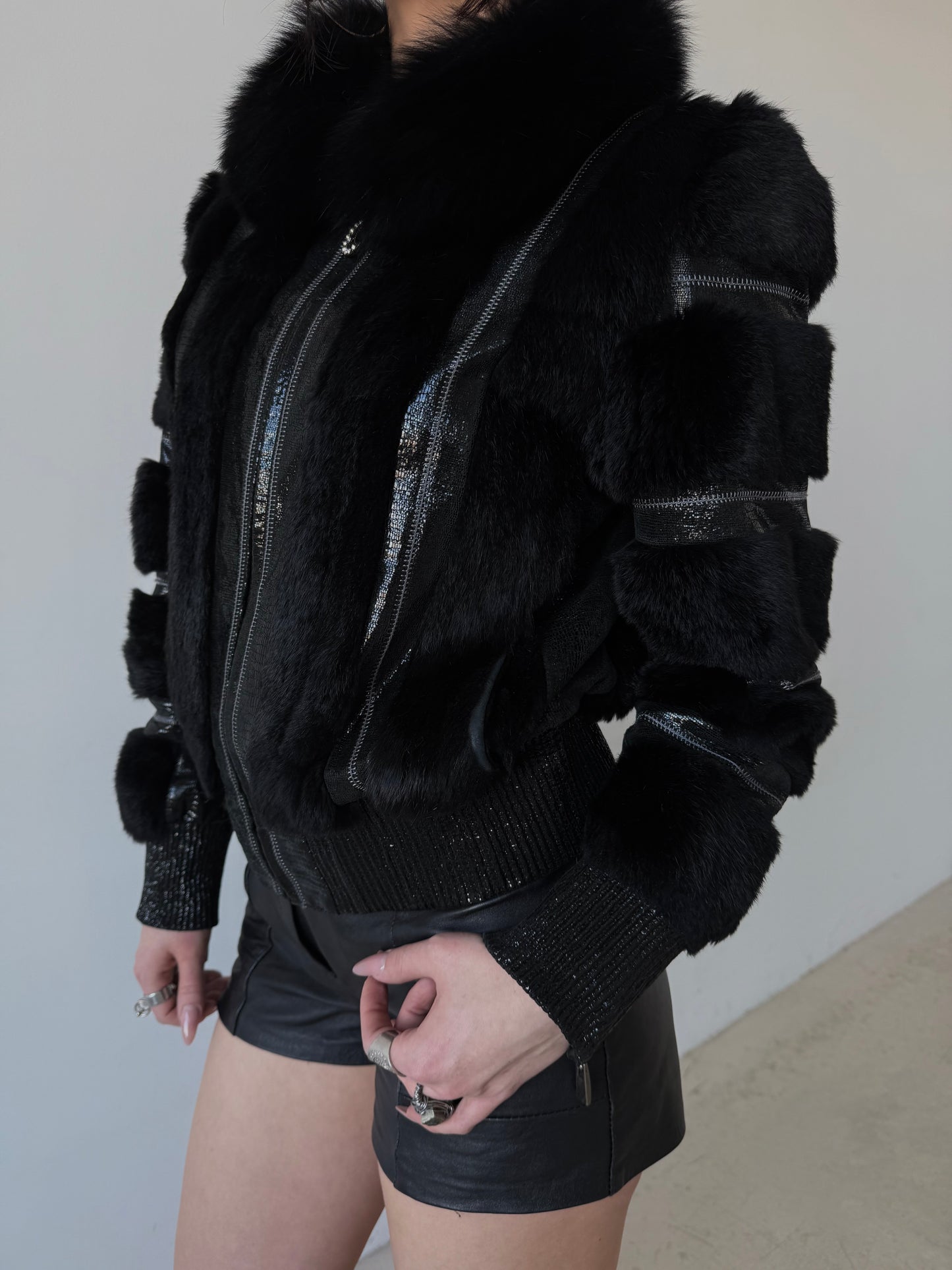 Vintage leather jacket TWINKLING GLOBAL