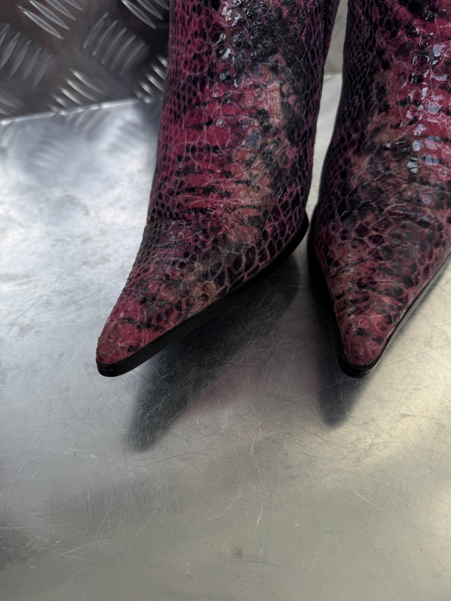 Vintage Italy leather boots Twinkling Global