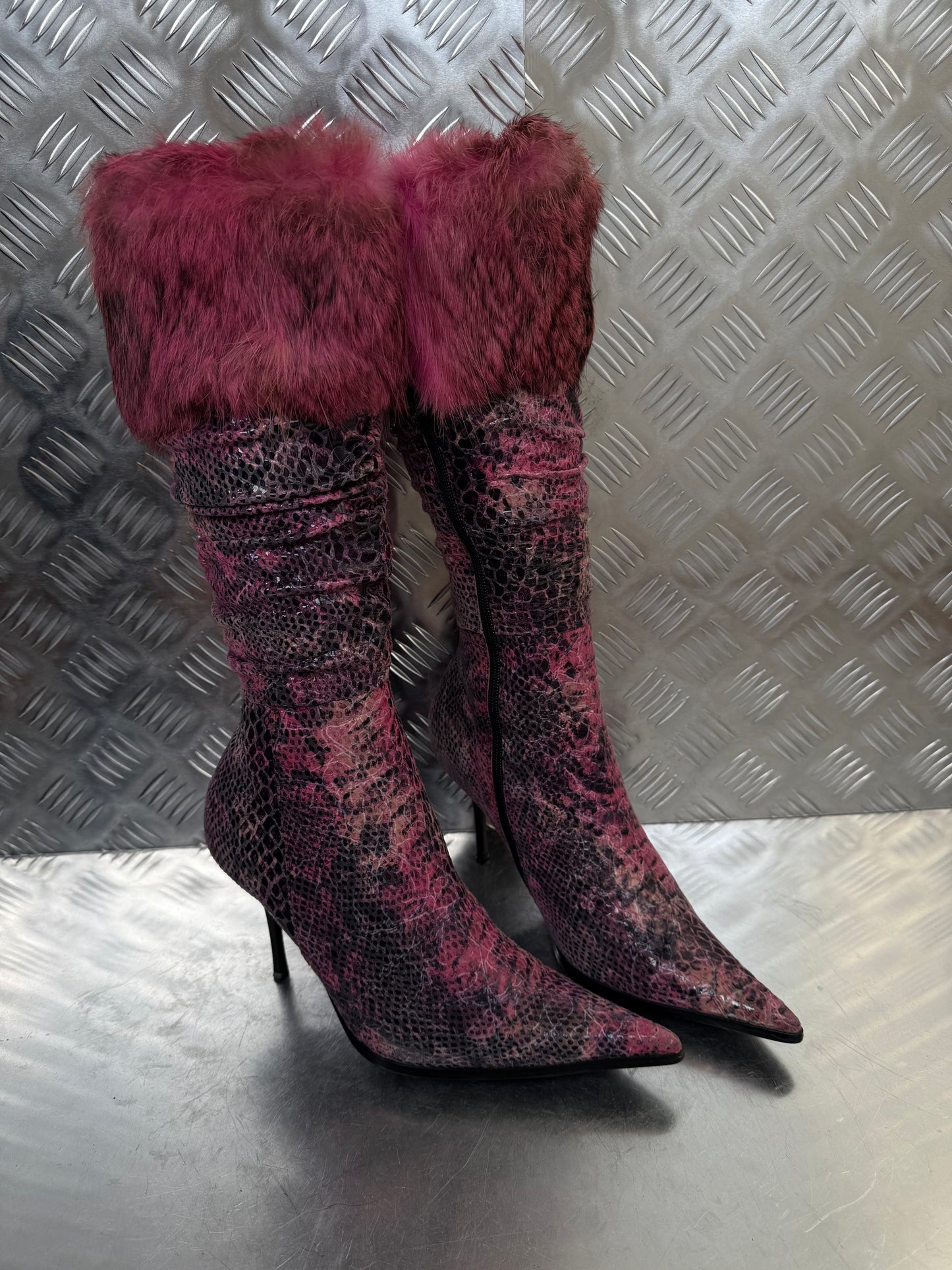 Vintage Italy leather boots Twinkling Global
