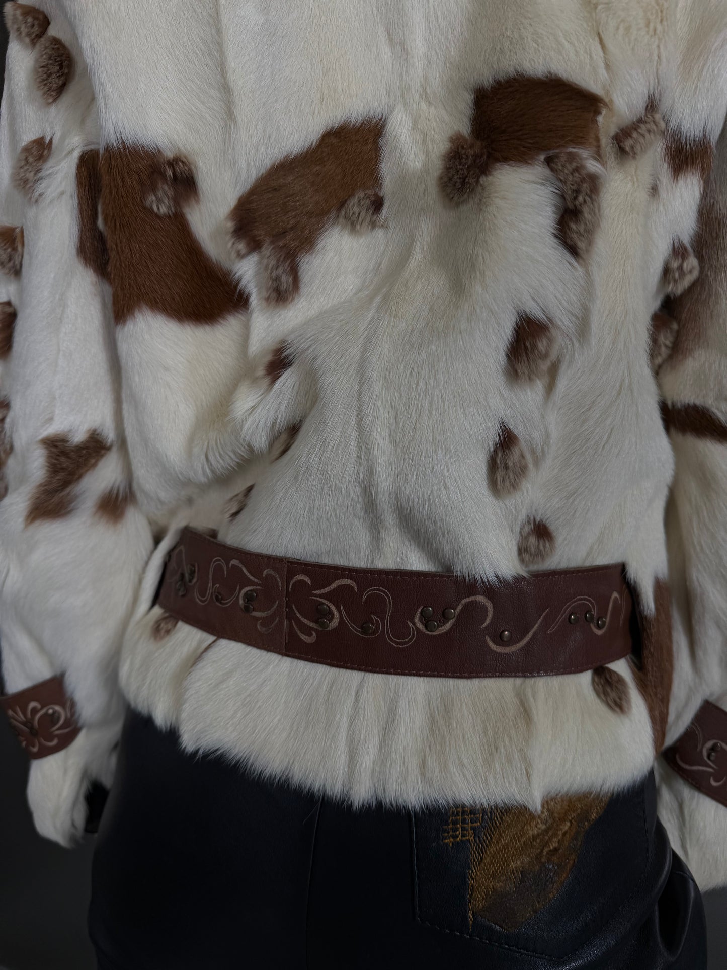 Vintage jacket with belt TWINKLING GLOBAL