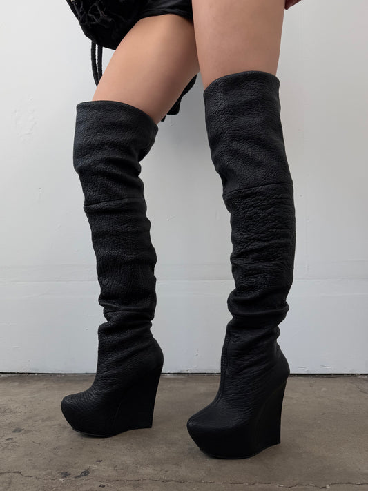 Archive Rock & Republic leather over-the-knee platform boots TWINKLING GLOBAL