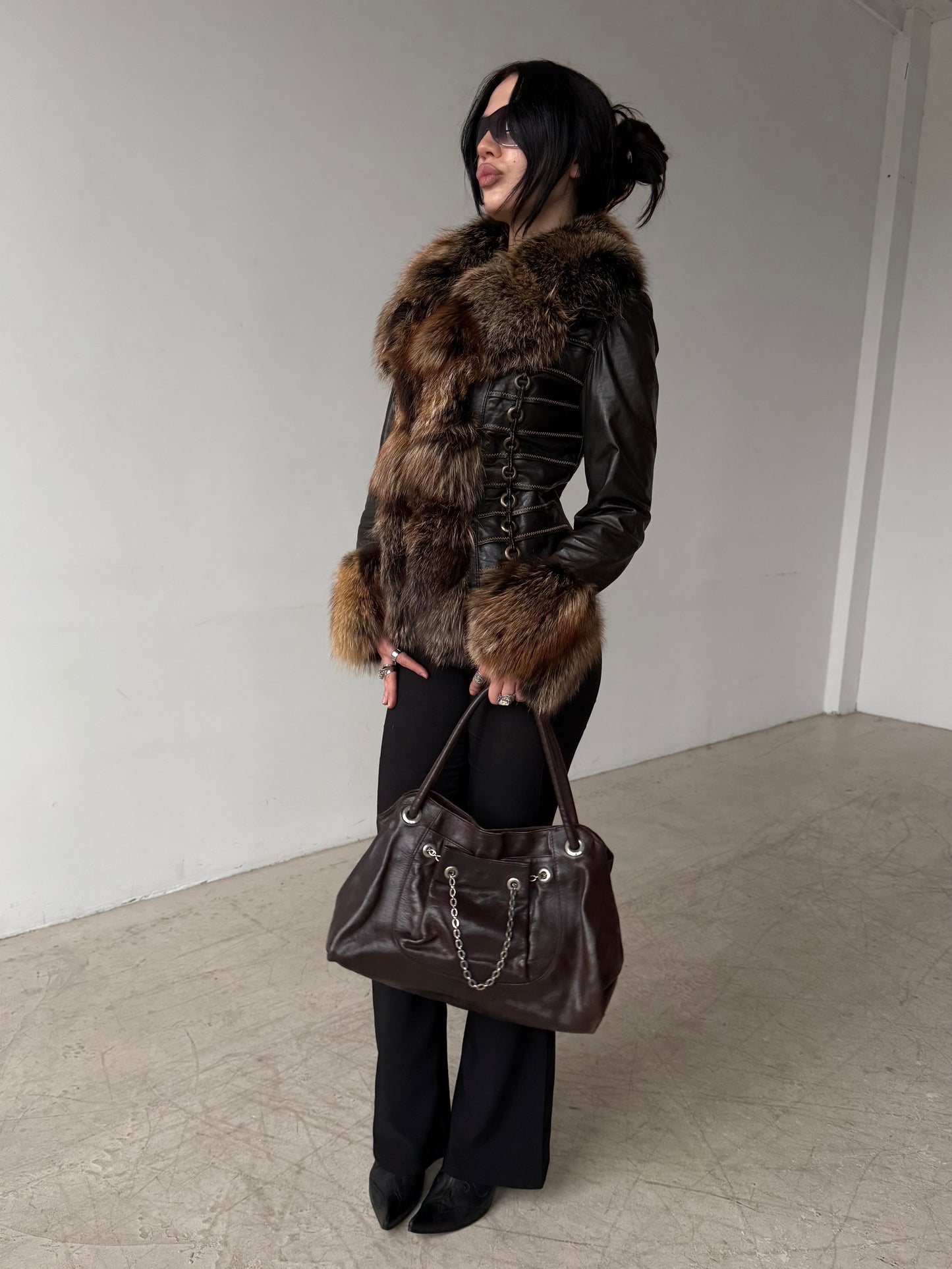 Vintage Leather Jacket TWINKLING GLOBAL