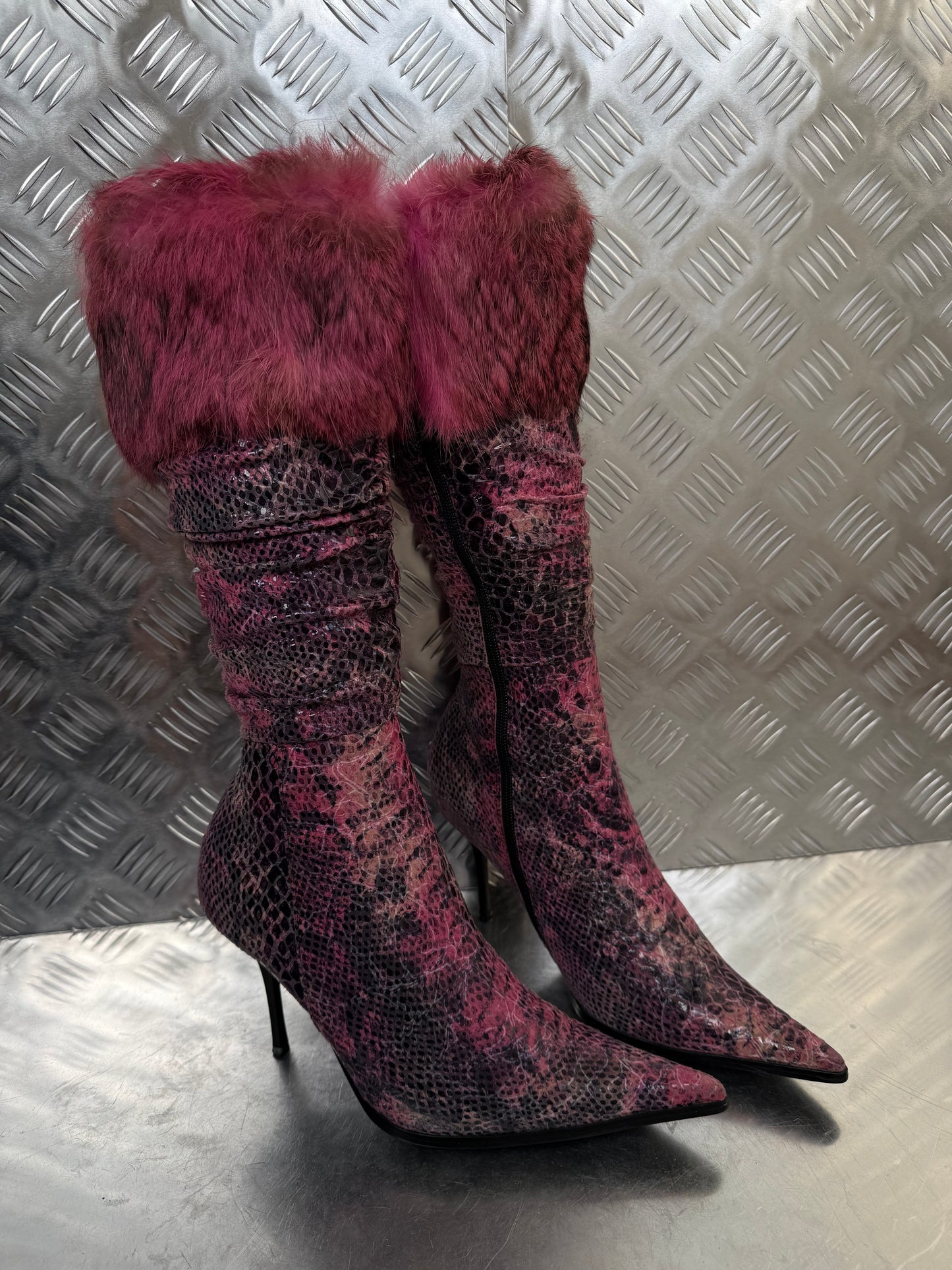 Vintage Italy leather boots Twinkling Global