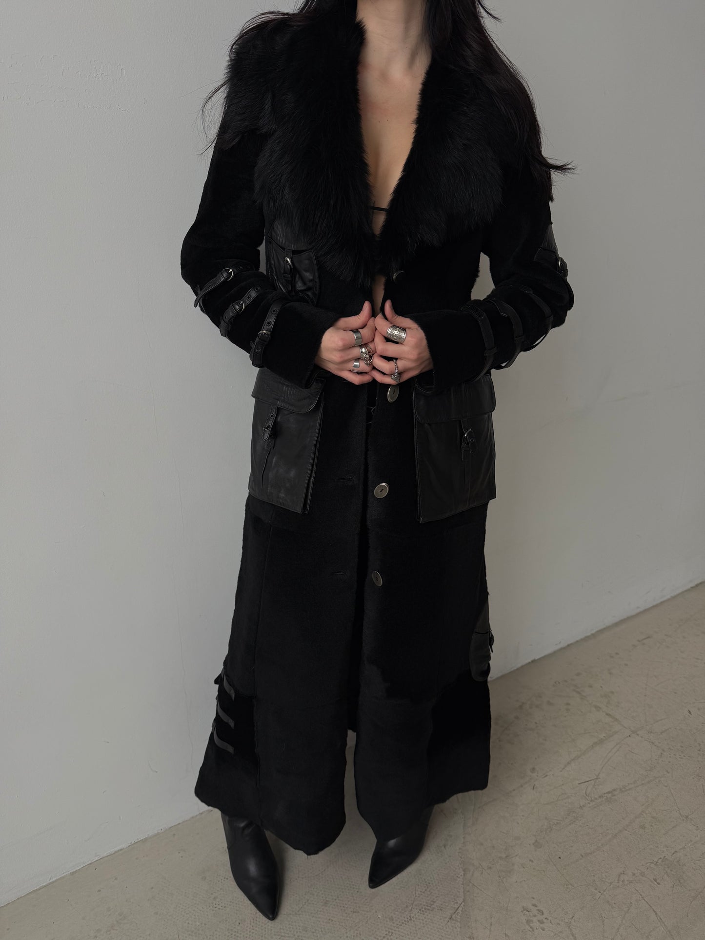 Vintage leather coat TWINKLING GLOBAL