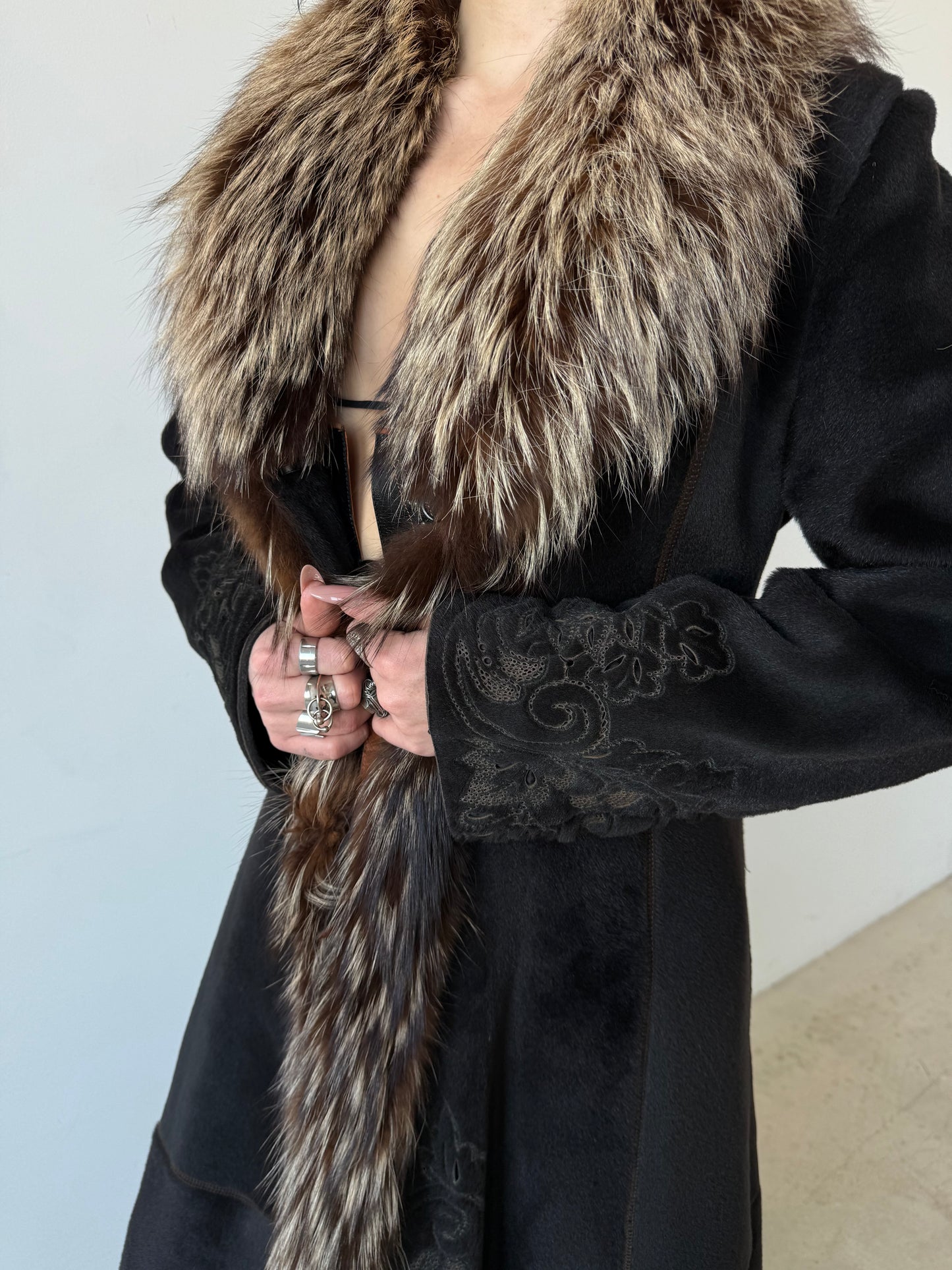 Vintage leather coat TWINKLING GLOBAL