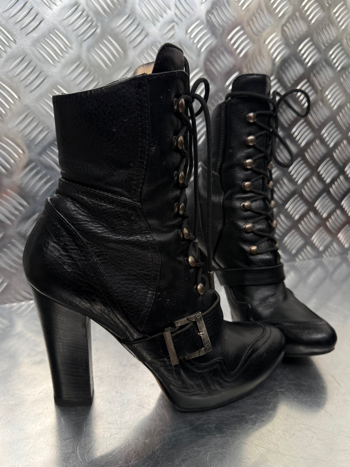 Vintage John Galliano leather boots TWINKLING GLOBAL