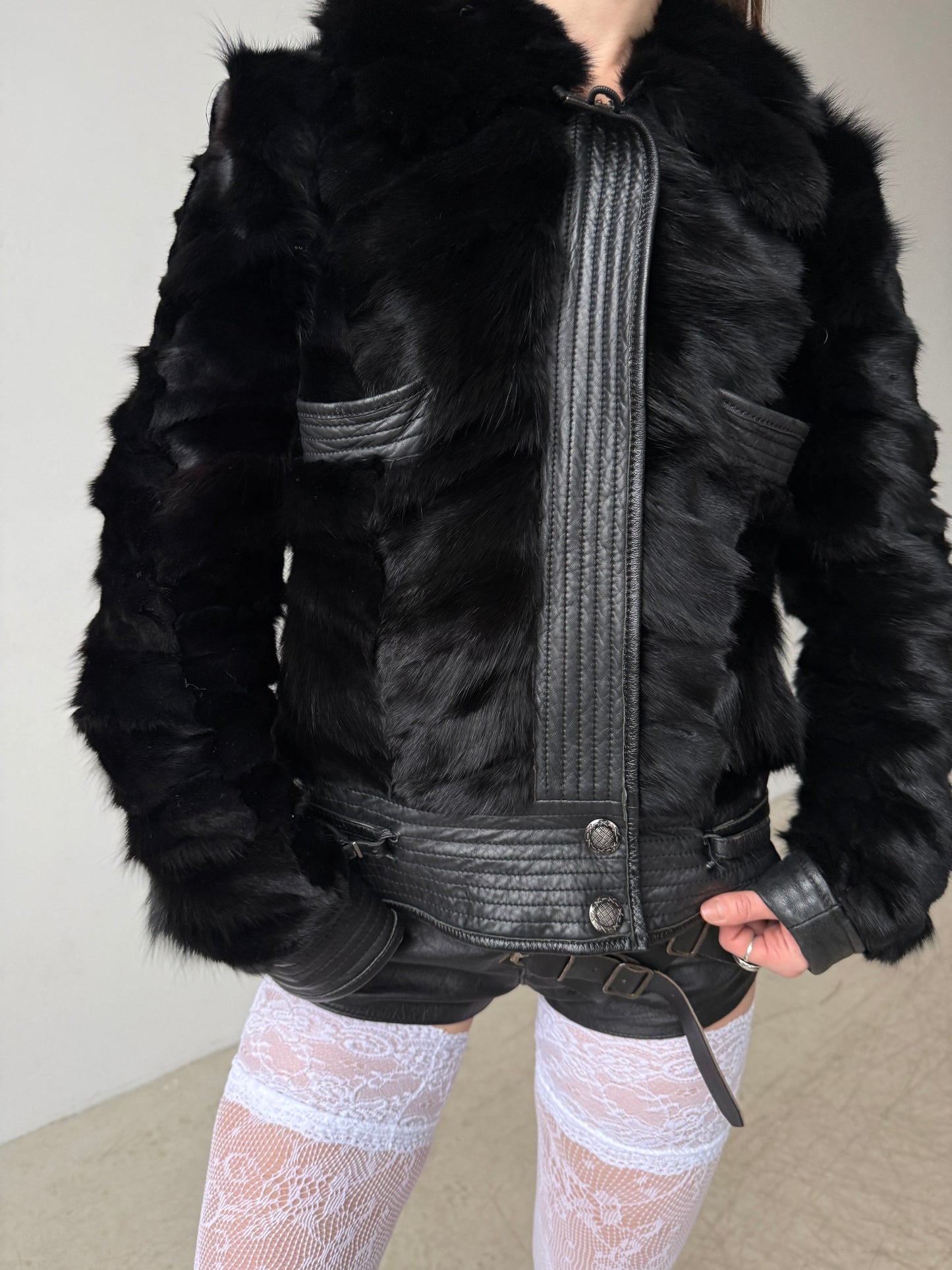 Vintage leather jacket TWINKLING GLOBAL