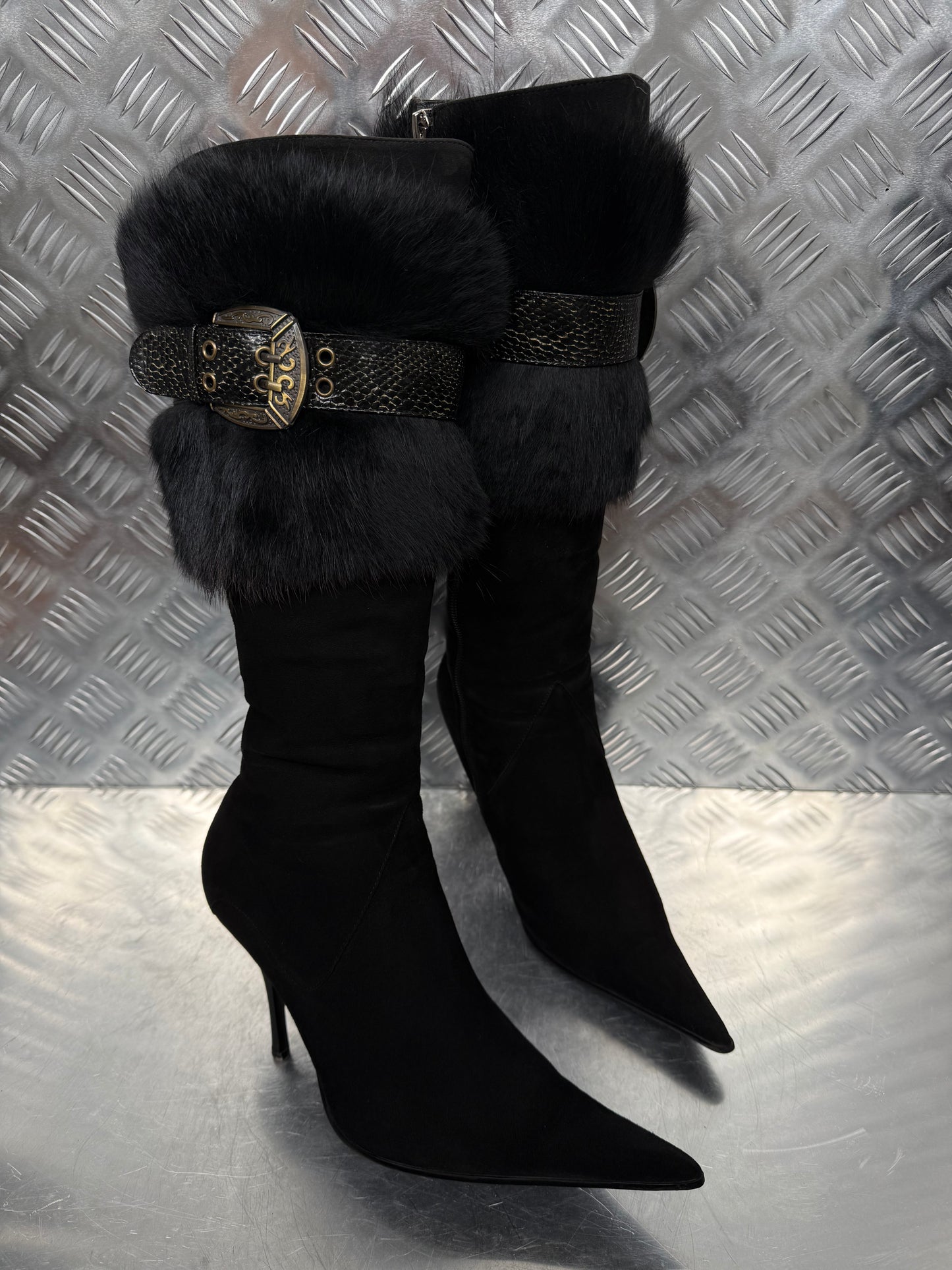 Vintage suede leather boots TWINKLING GLOBAL