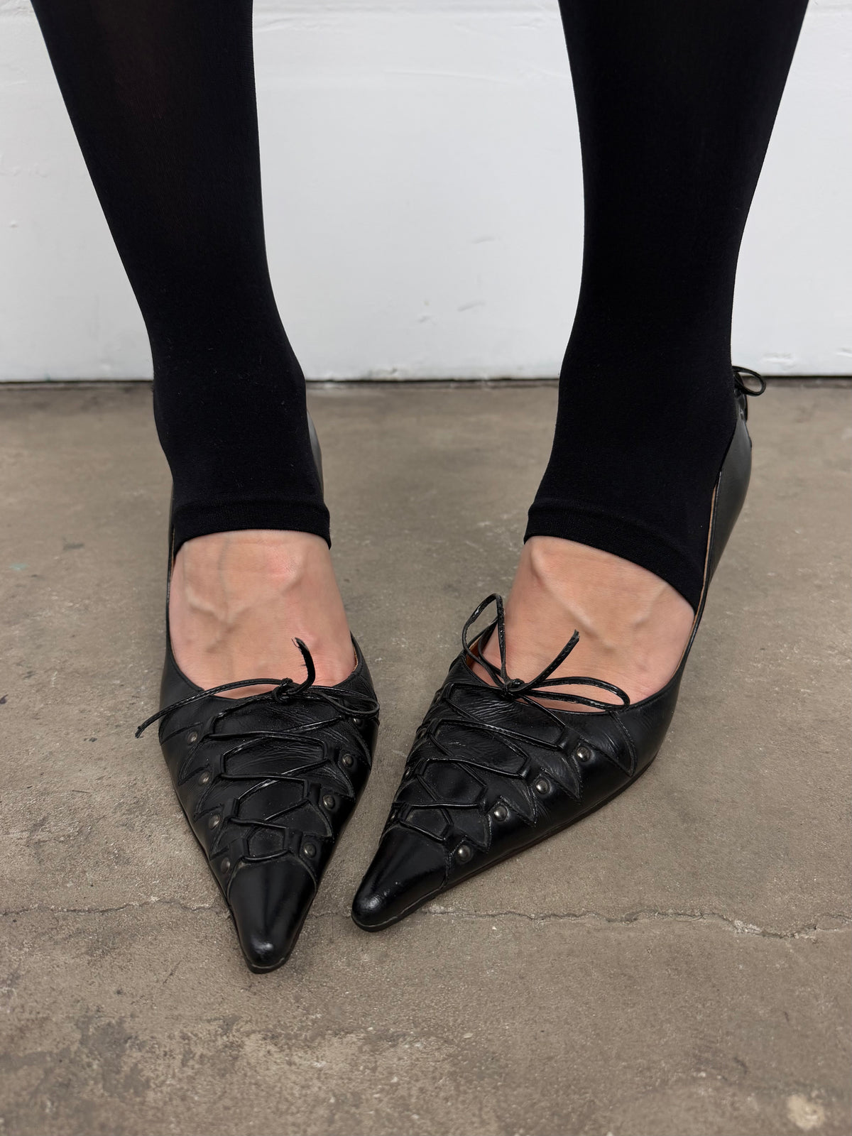 Leather lace-up heels TWINKLING GLOBAL