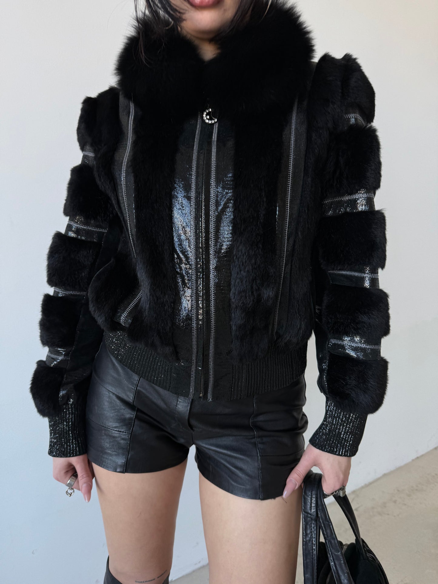 Vintage leather jacket TWINKLING GLOBAL