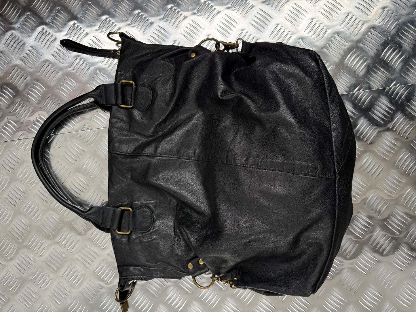 Vintage large soft leather bag TWINKLING GLOBAL