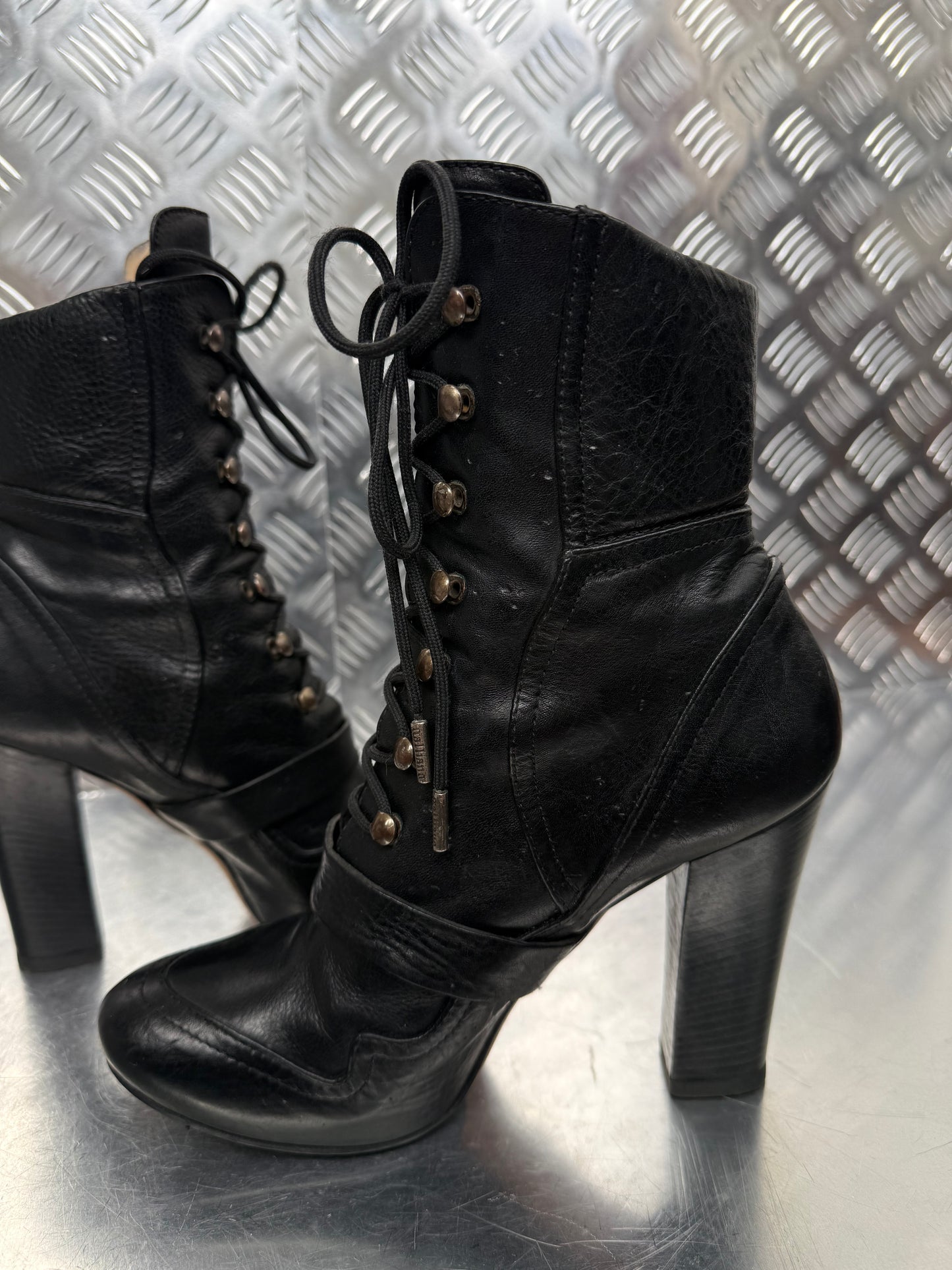 Vintage John Galliano leather boots TWINKLING GLOBAL