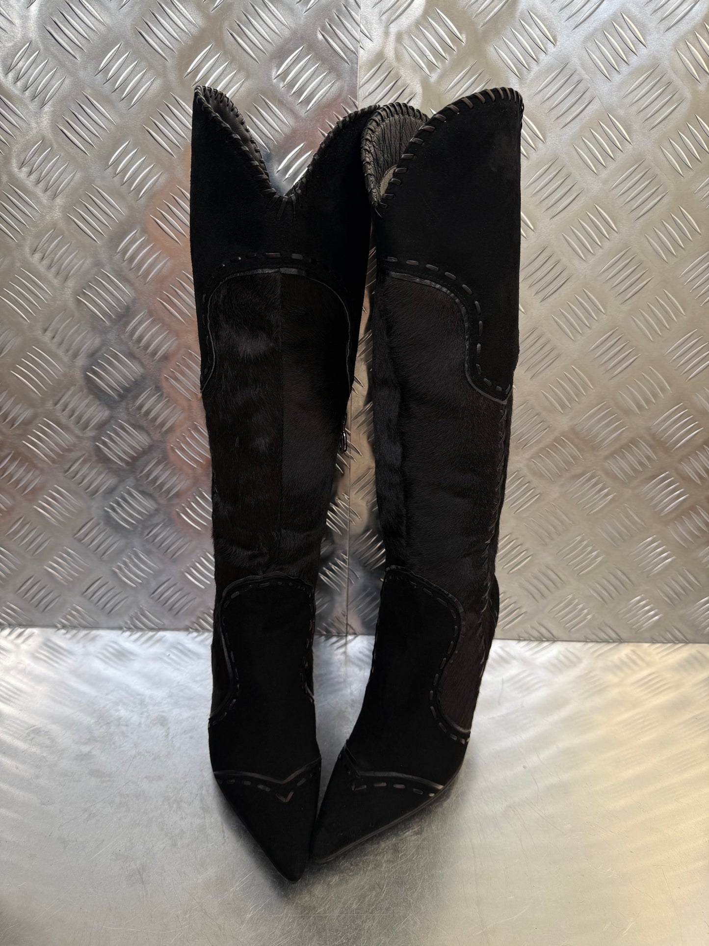 Vintage suede leather boots Twinkling Global