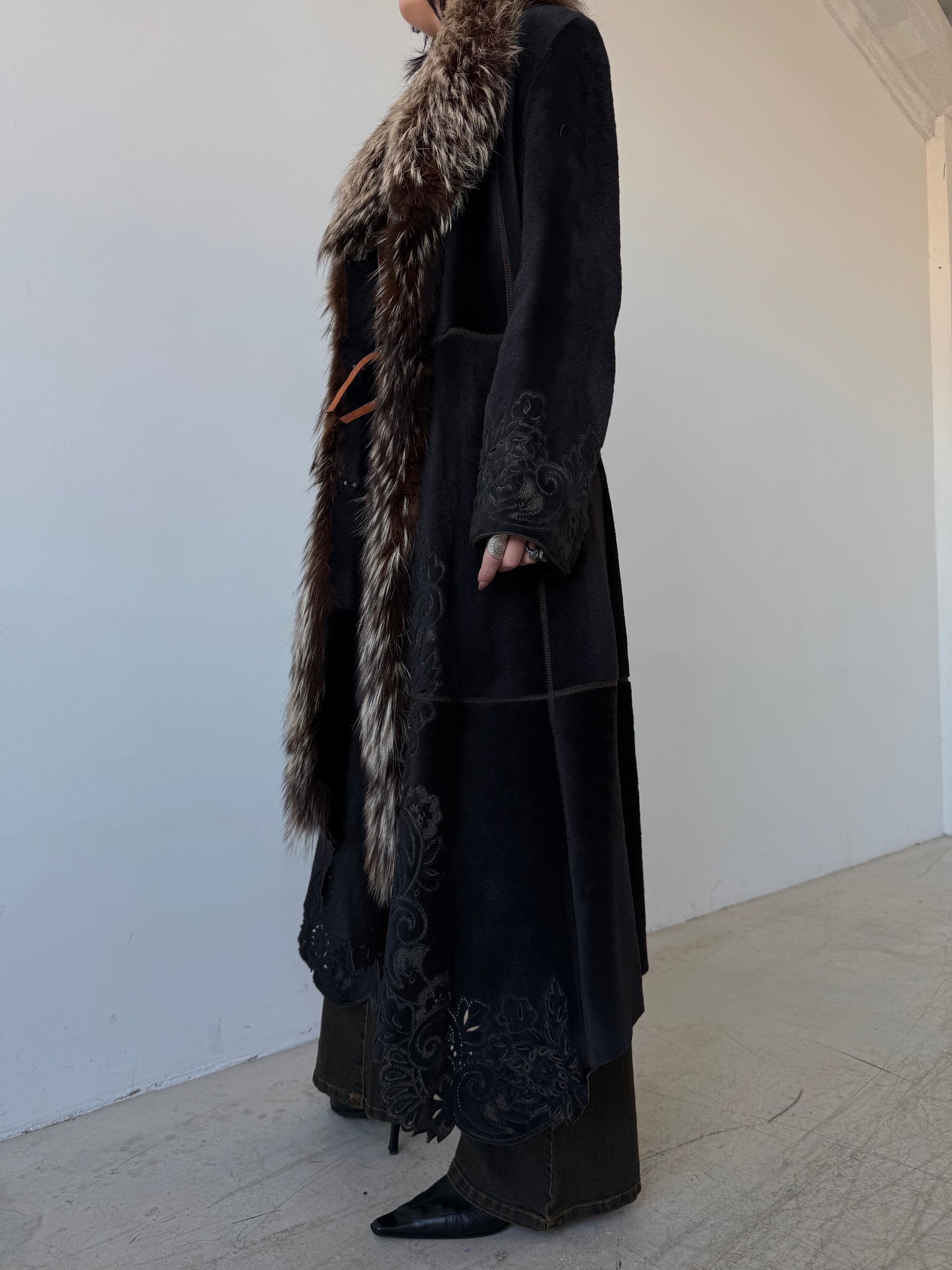 Vintage leather coat TWINKLING GLOBAL