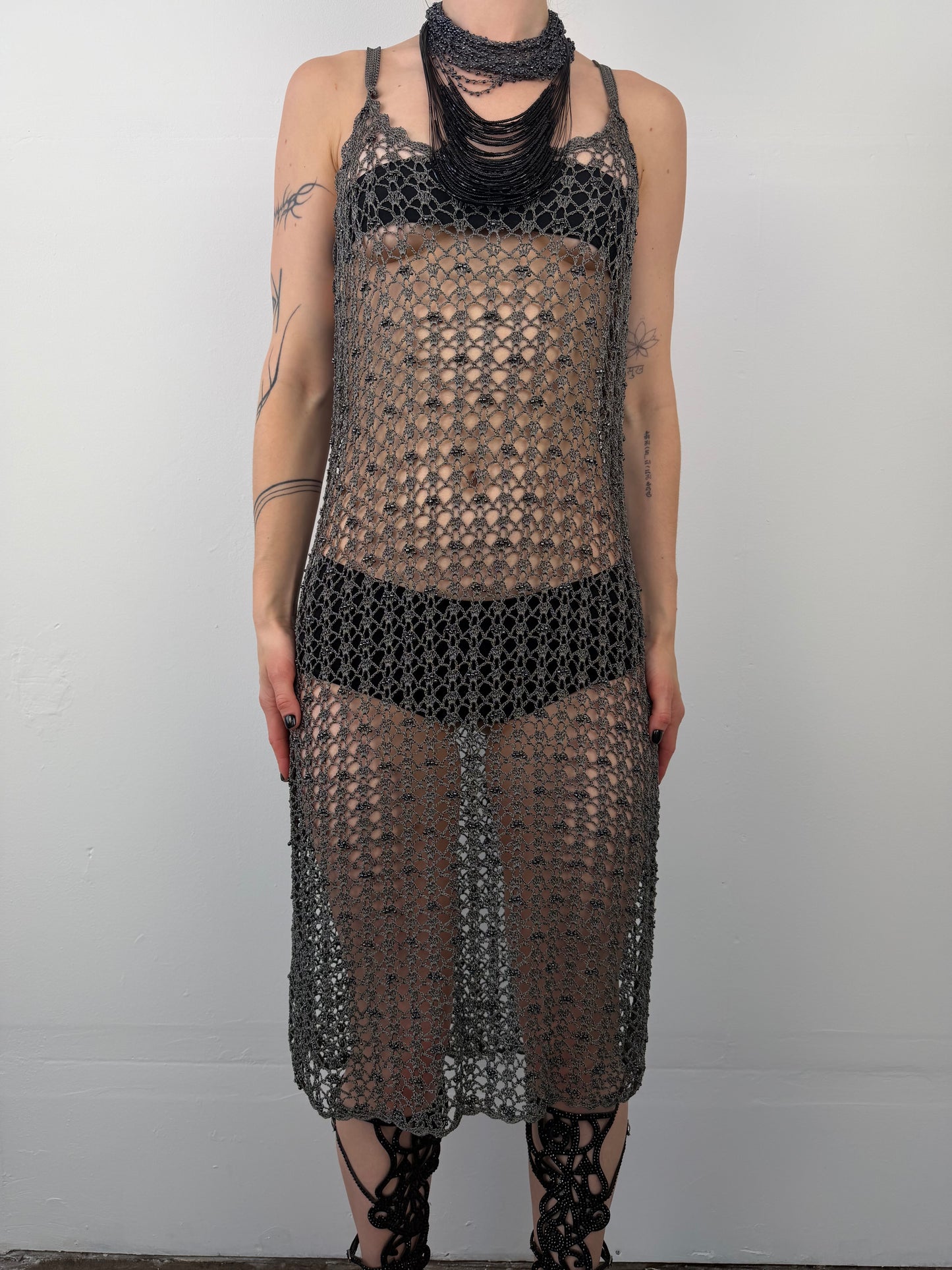 Vintage beaded chainmail dress TWINKLING GLOBAL