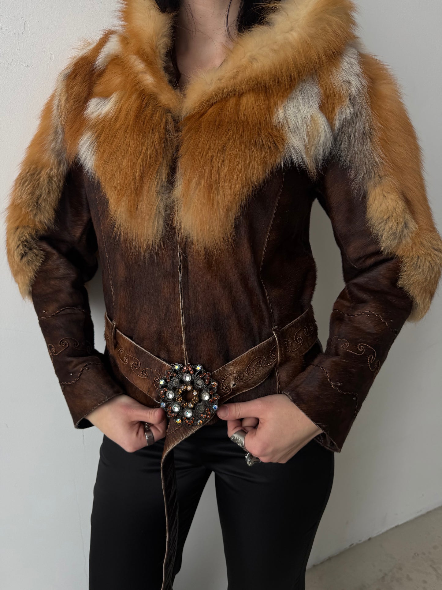 Vintage leather jacket TWINKLING GLOBAL