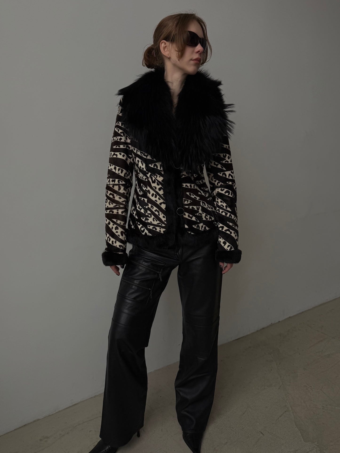 Vintage leather jacket TWINKLING GLOBAL