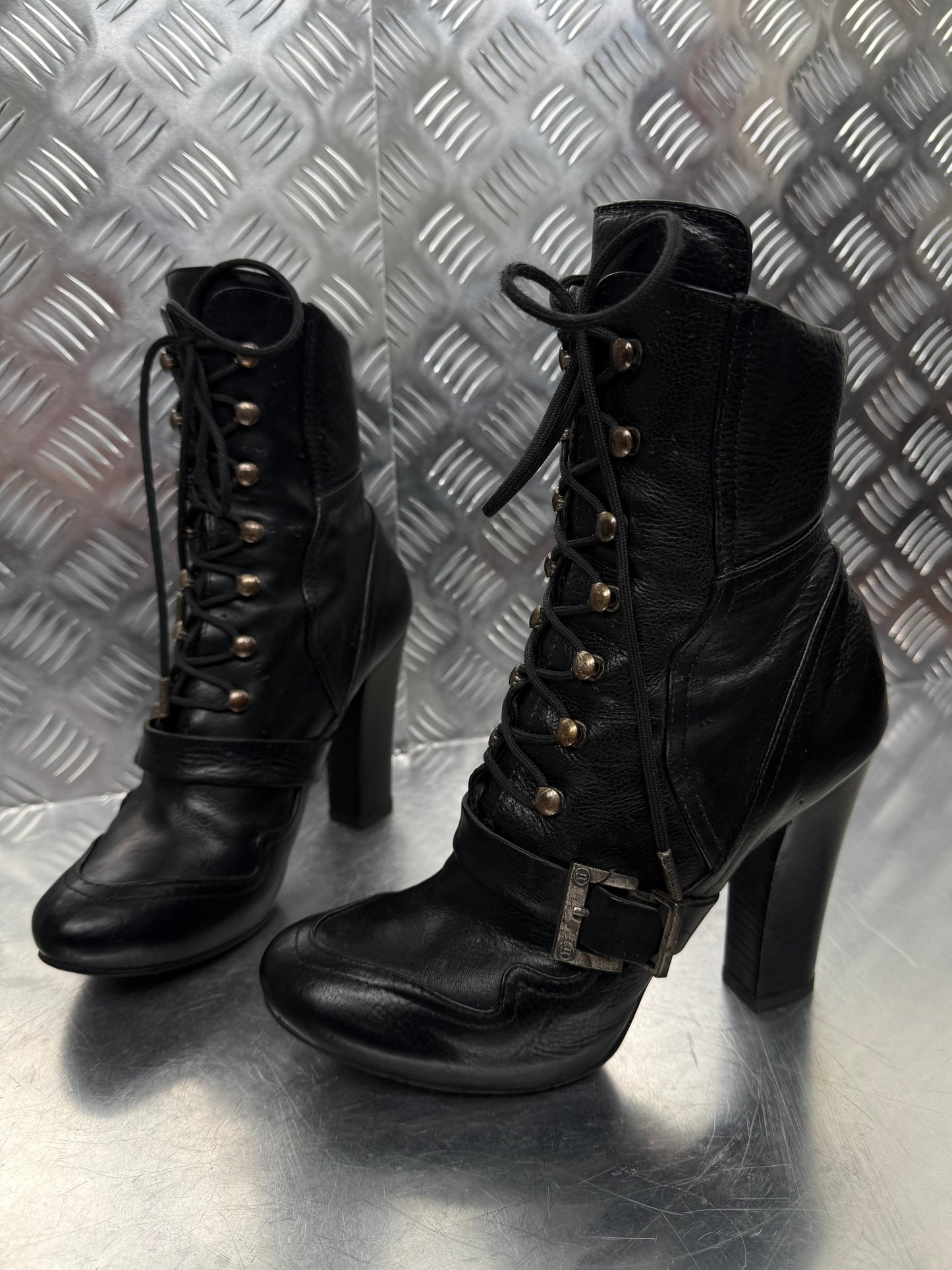 Vintage John Galliano leather boots TWINKLING GLOBAL