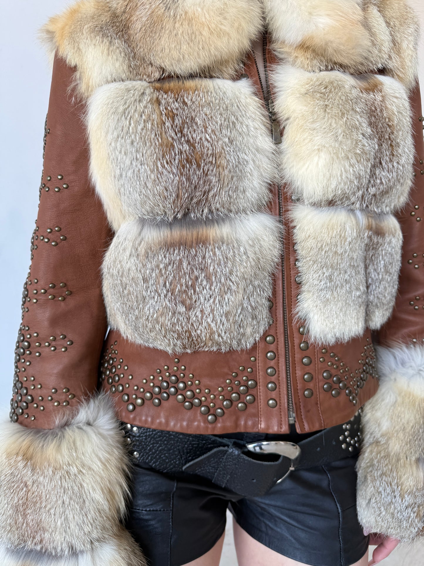Vintage leather jacket TWINKLING GLOBAL