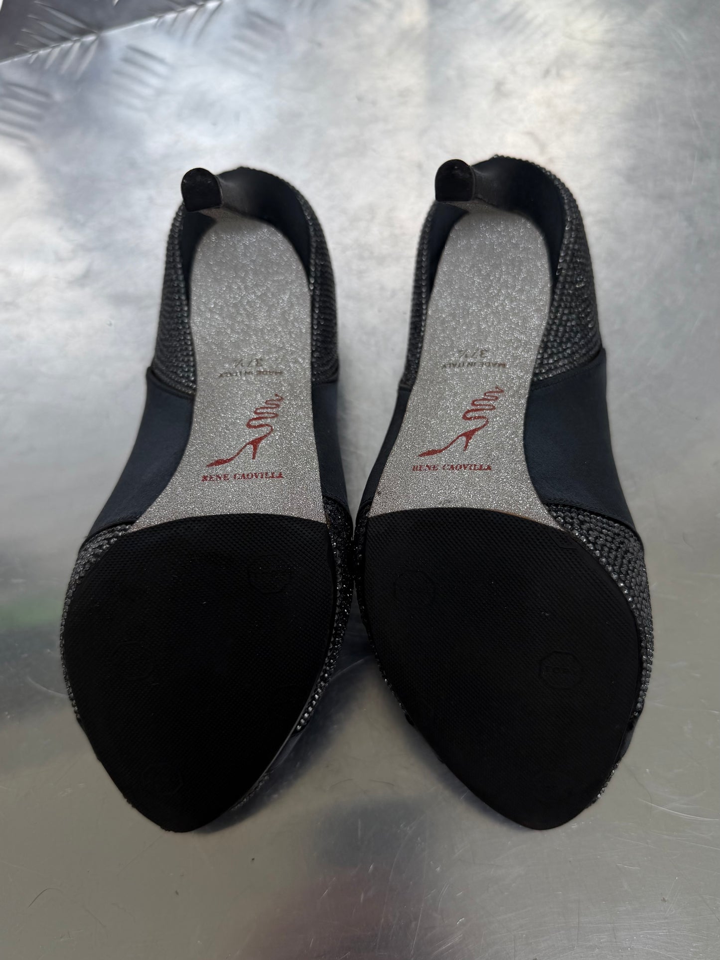 Vintage Rene Caovilla Swarovski crystal heels TWINKLING GLOBAL