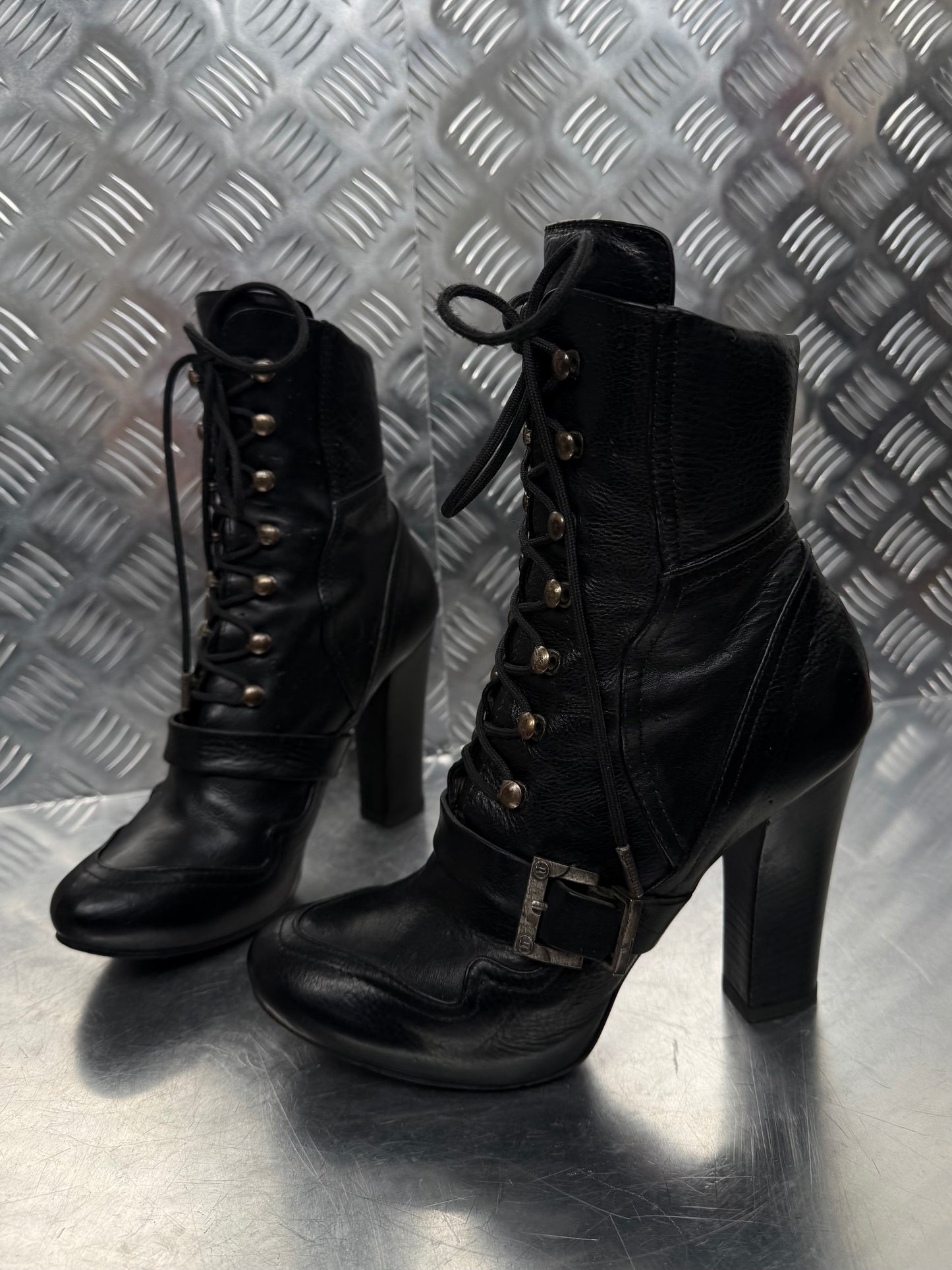 Vintage John Galliano leather boots TWINKLING GLOBAL