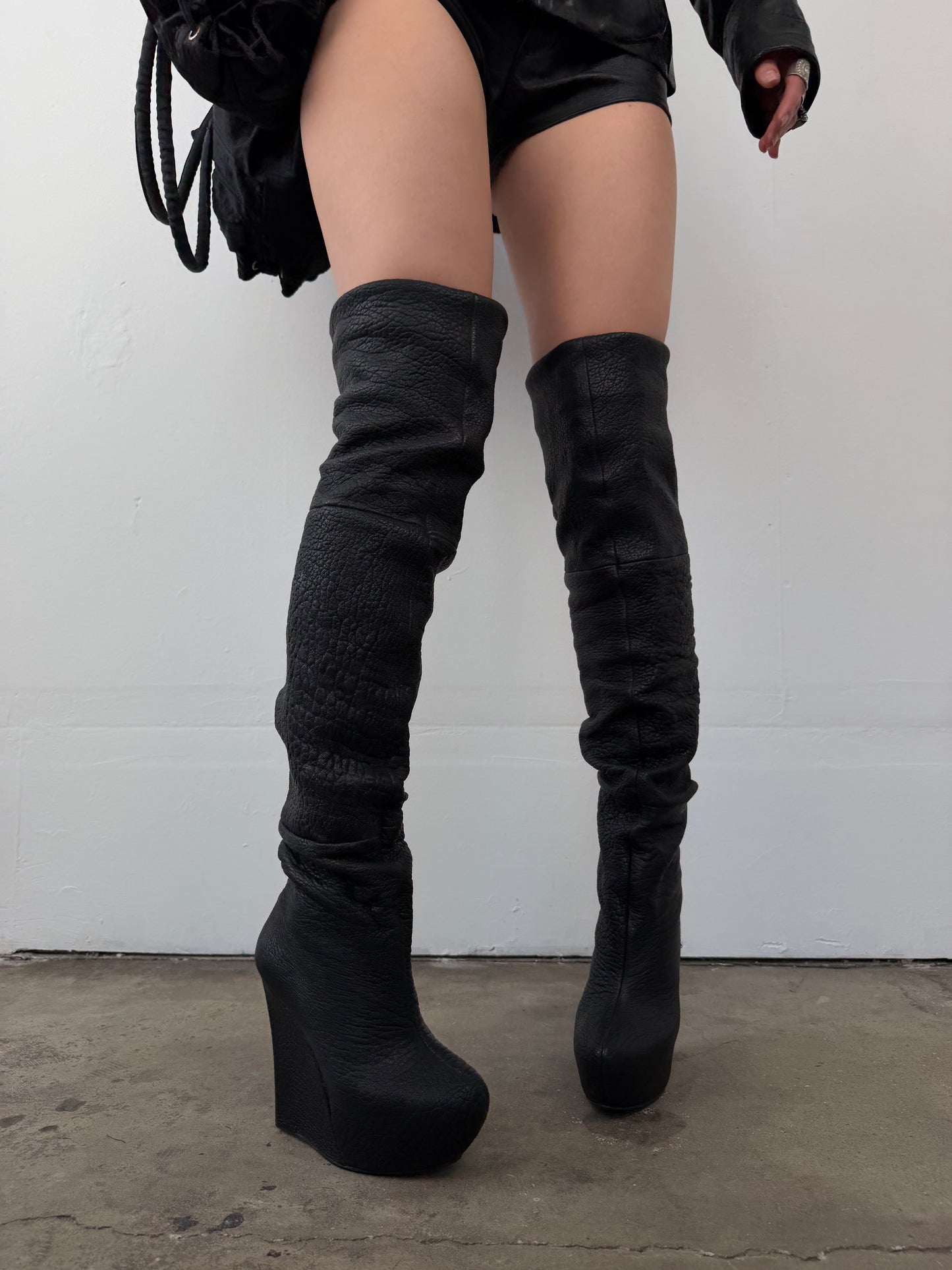 Archive Rock & Republic leather over-the-knee platform boots TWINKLING GLOBAL