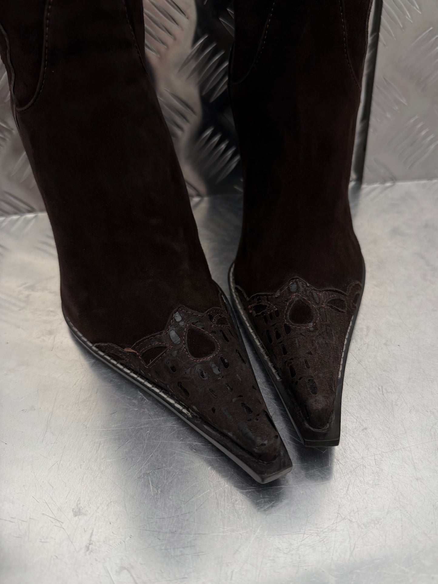 Vintage Ferre cowboy-style leather boots TWINKLING GLOBAL