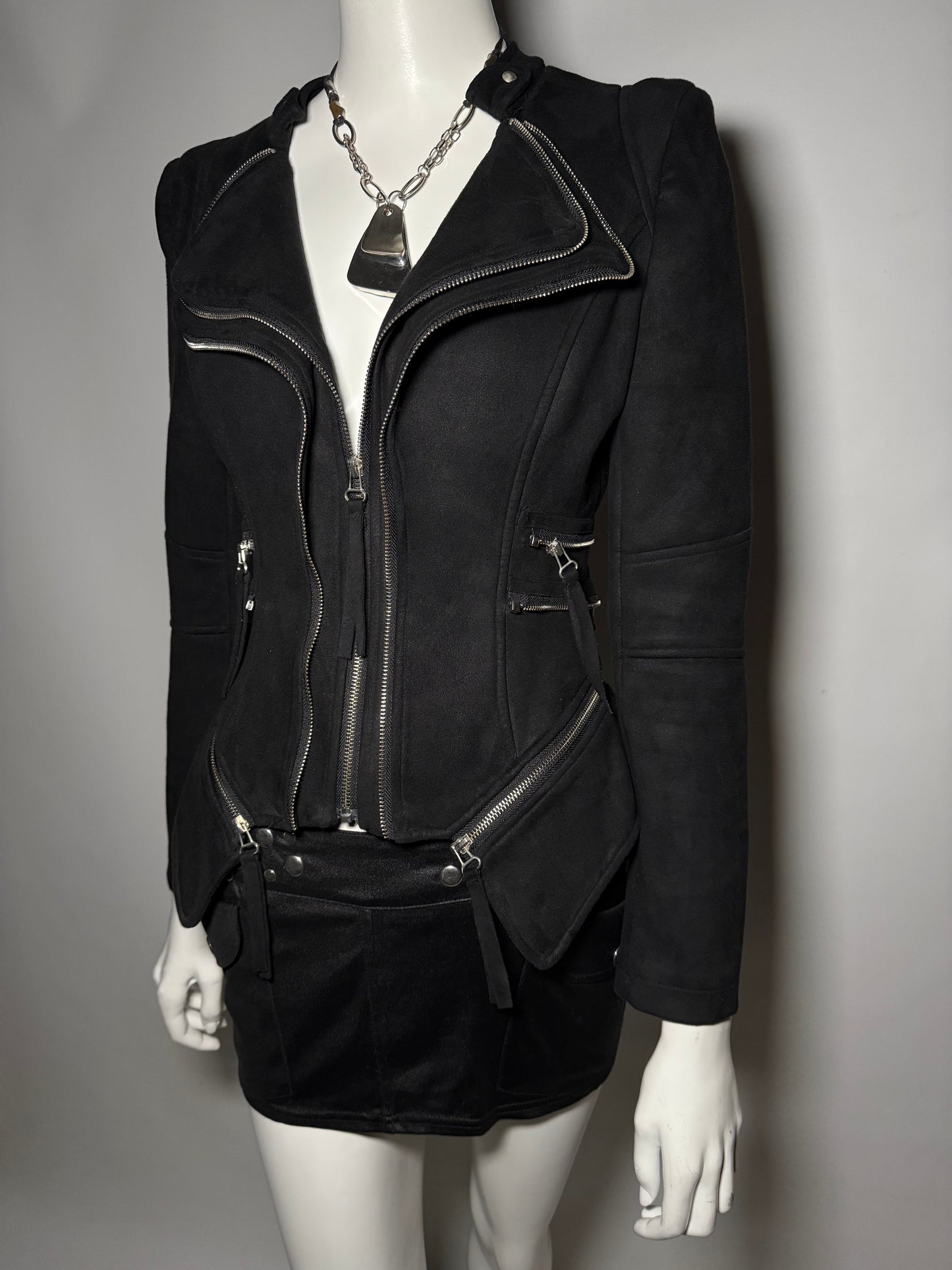 Vintage fitted faux-suede jacket Twinkling Global