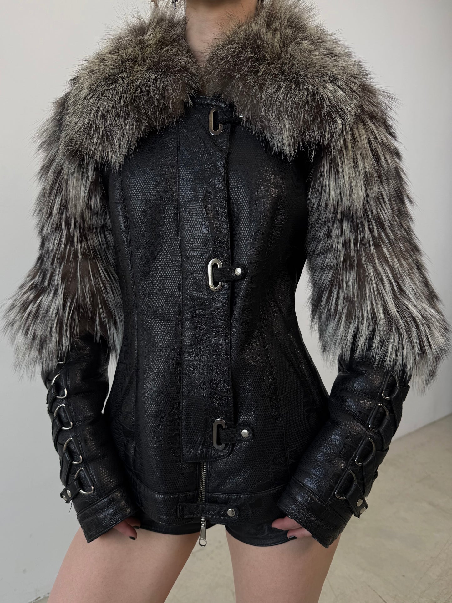 Vintage leather jacket TWINKLING GLOBAL