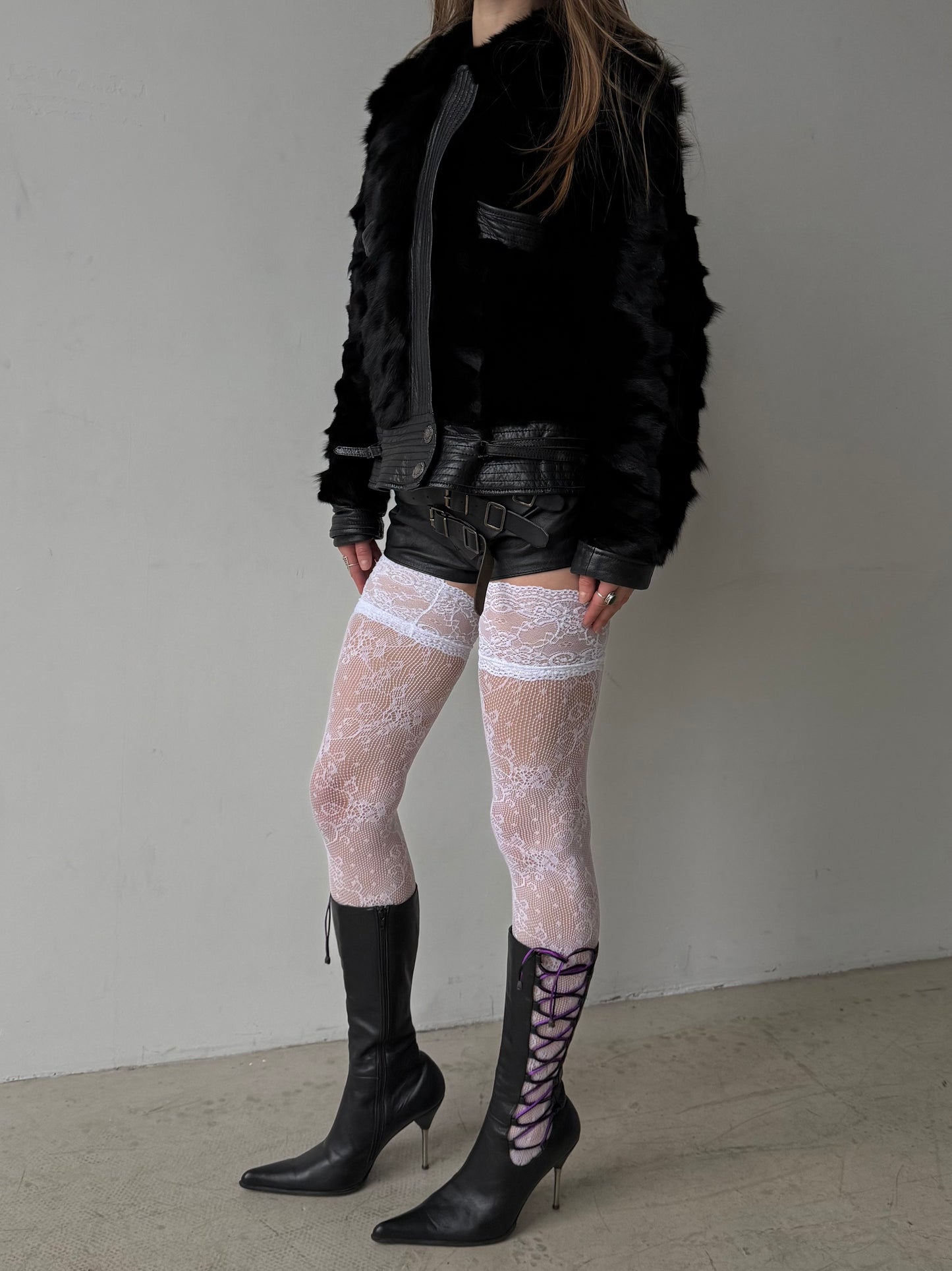 Vintage leather jacket TWINKLING GLOBAL