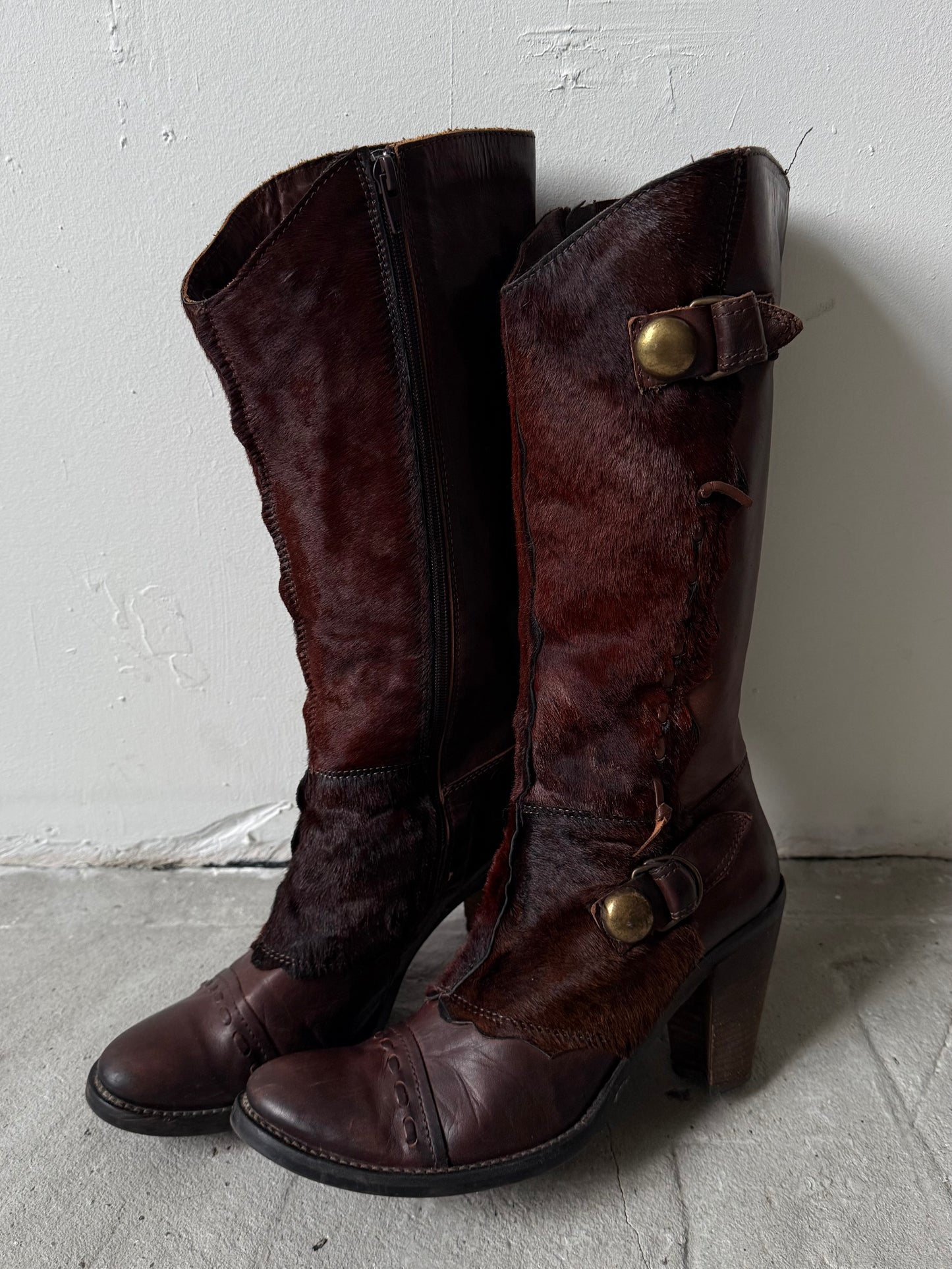 Vintage Italian leather cowboy boots TWINKLING GLOBAL